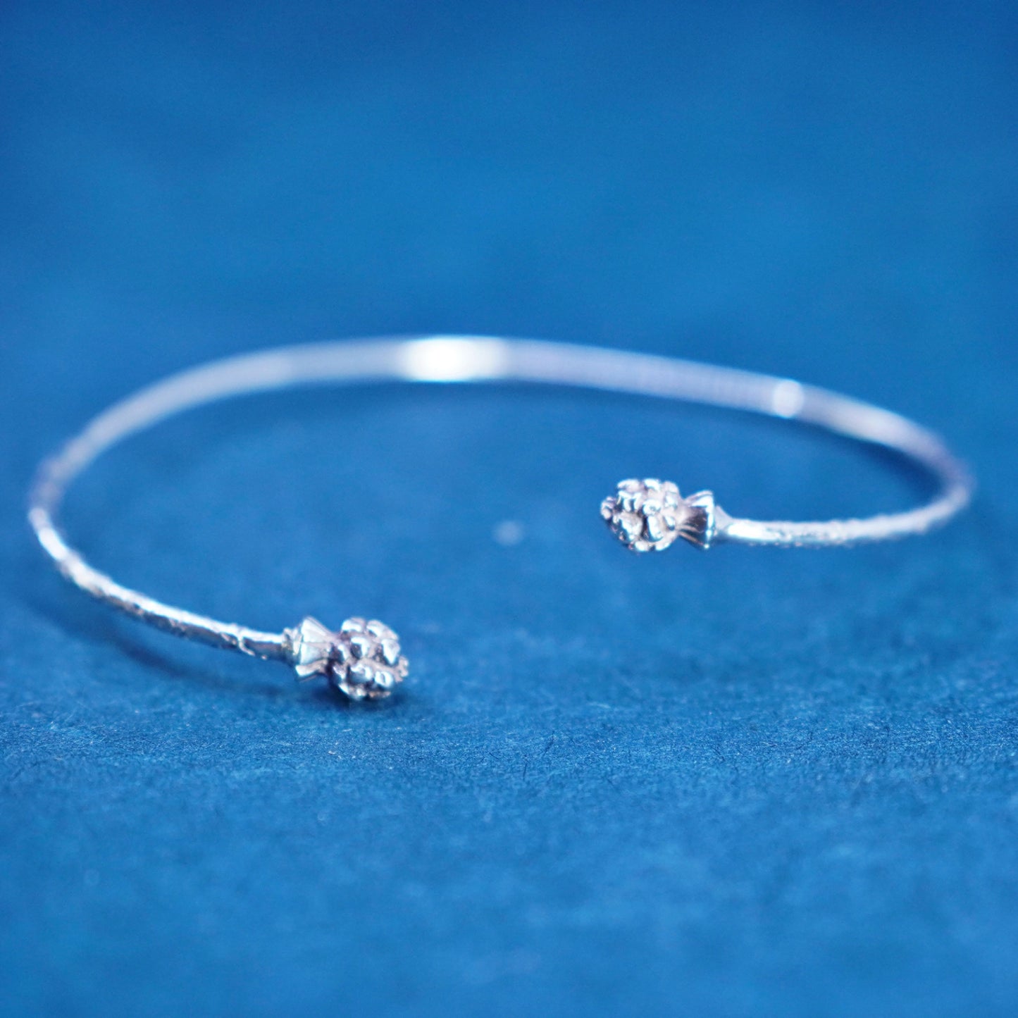 Vintage Sterling Silver 925 West Indies Jamaica Handmade Cuff Bracelet