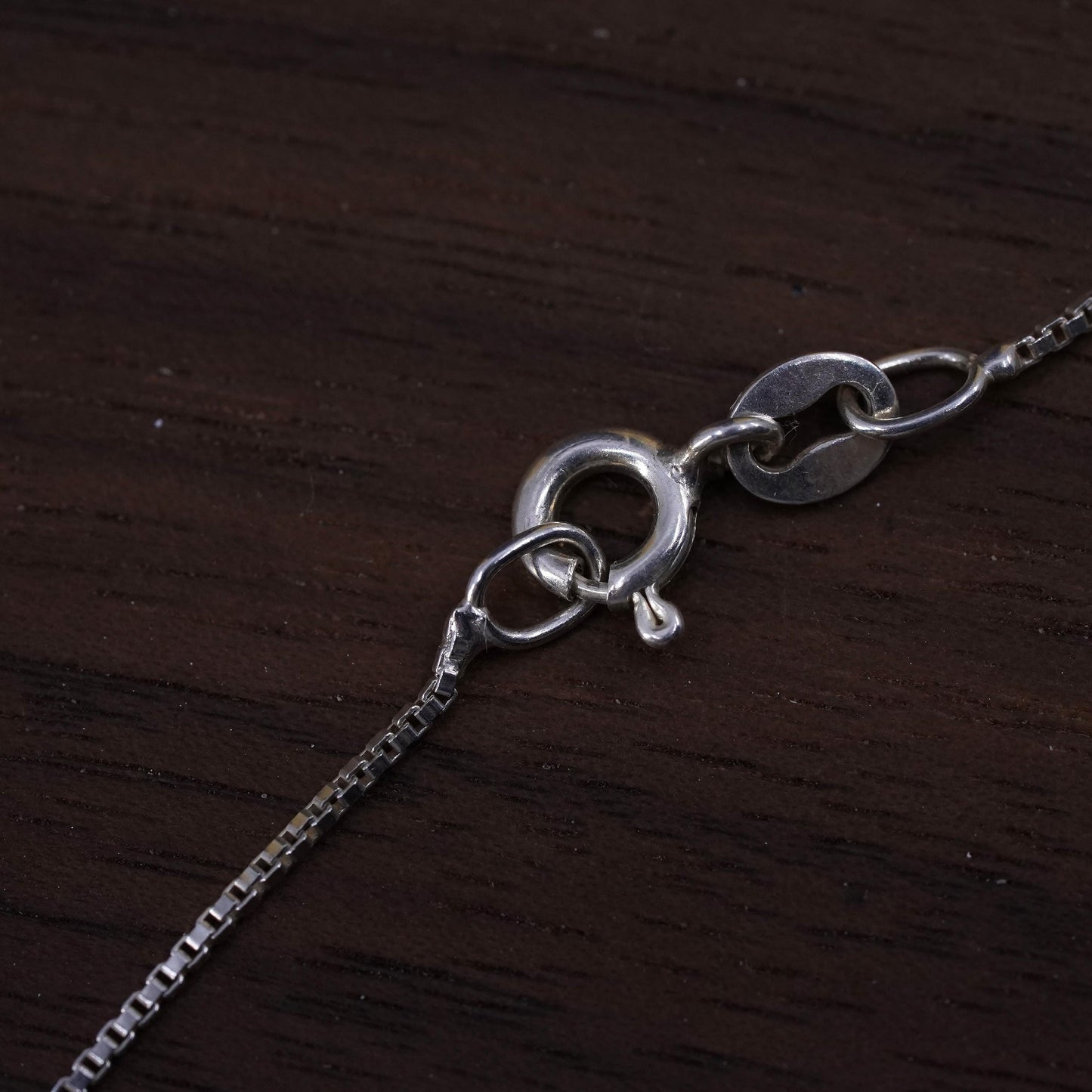 Sterling silver pendant, 925 box chain with double sided Jesus Virgo Carmelo