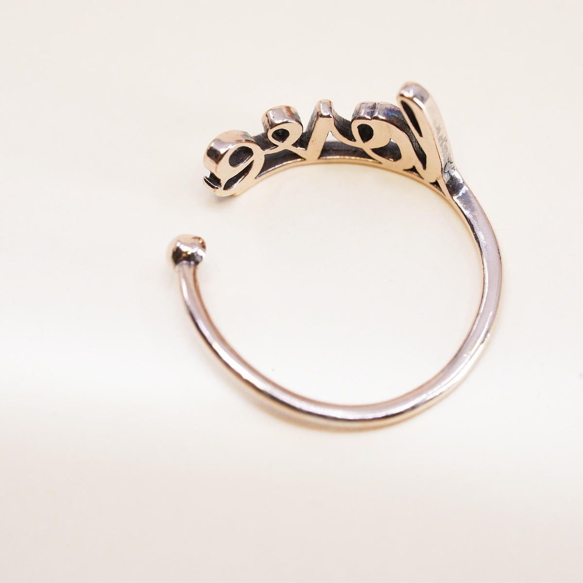 Size adjustable, Alex N Ani gold Sterling Silver 925 Love wrap Ring, Wrap Band