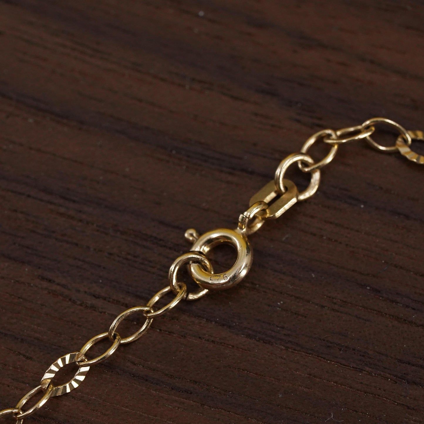 20", vermeil Sterling silver textured oval chain gold filled Italy 925 necklace