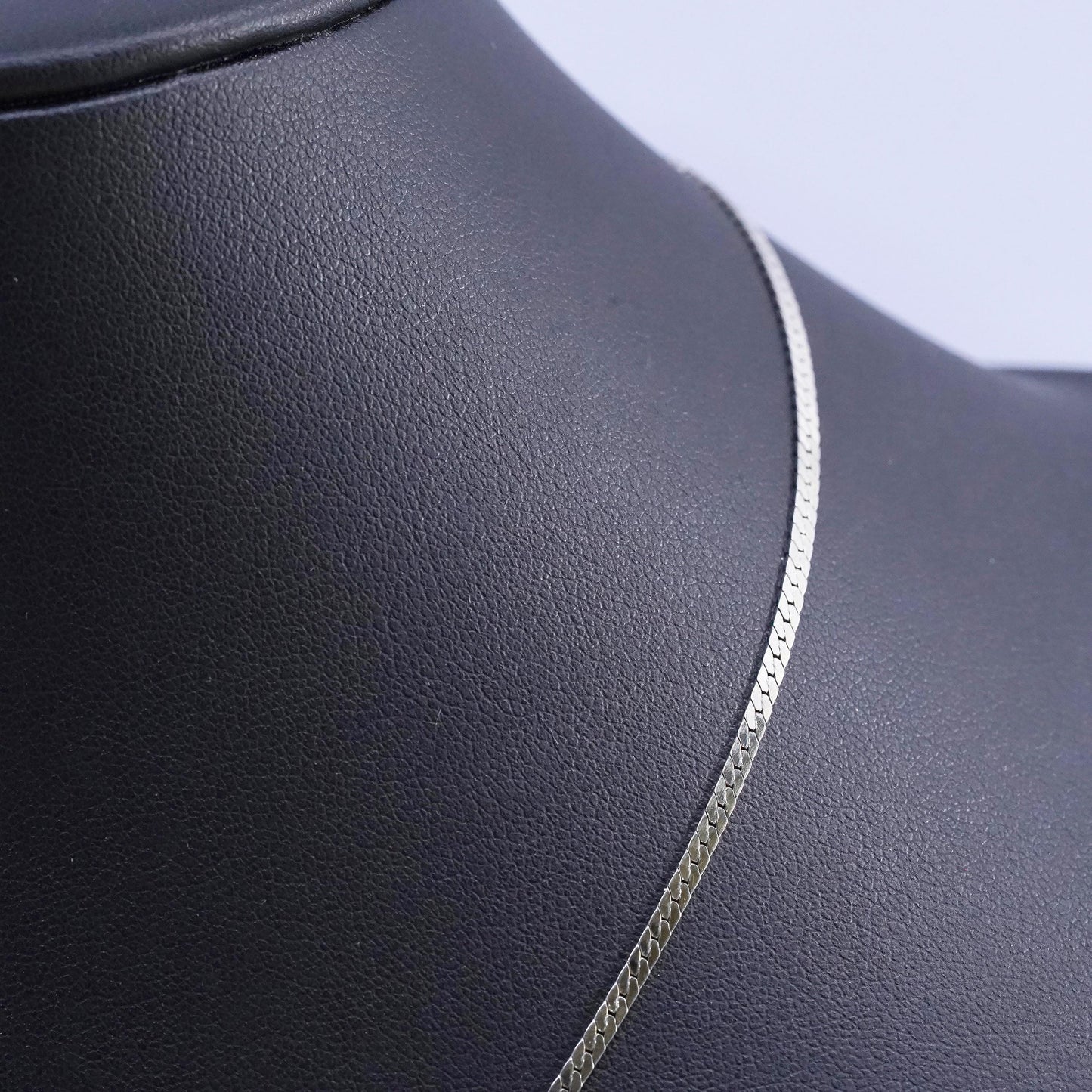 15” 2mm, vermeil gold over Sterling silver handmade necklace, 925 curb chain