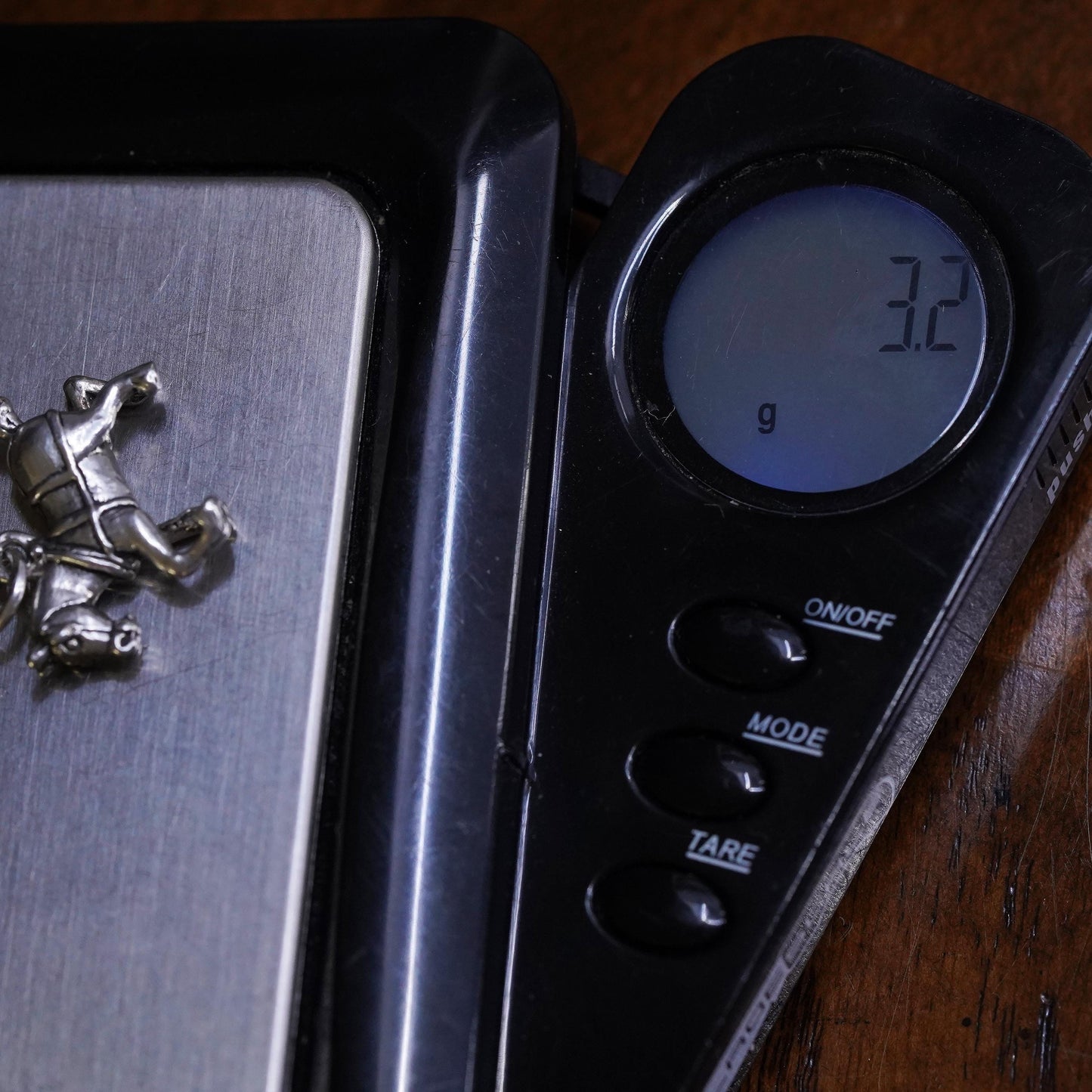 Vintage Sterling silver handmade simple 925 running horse, Stamped sterling
