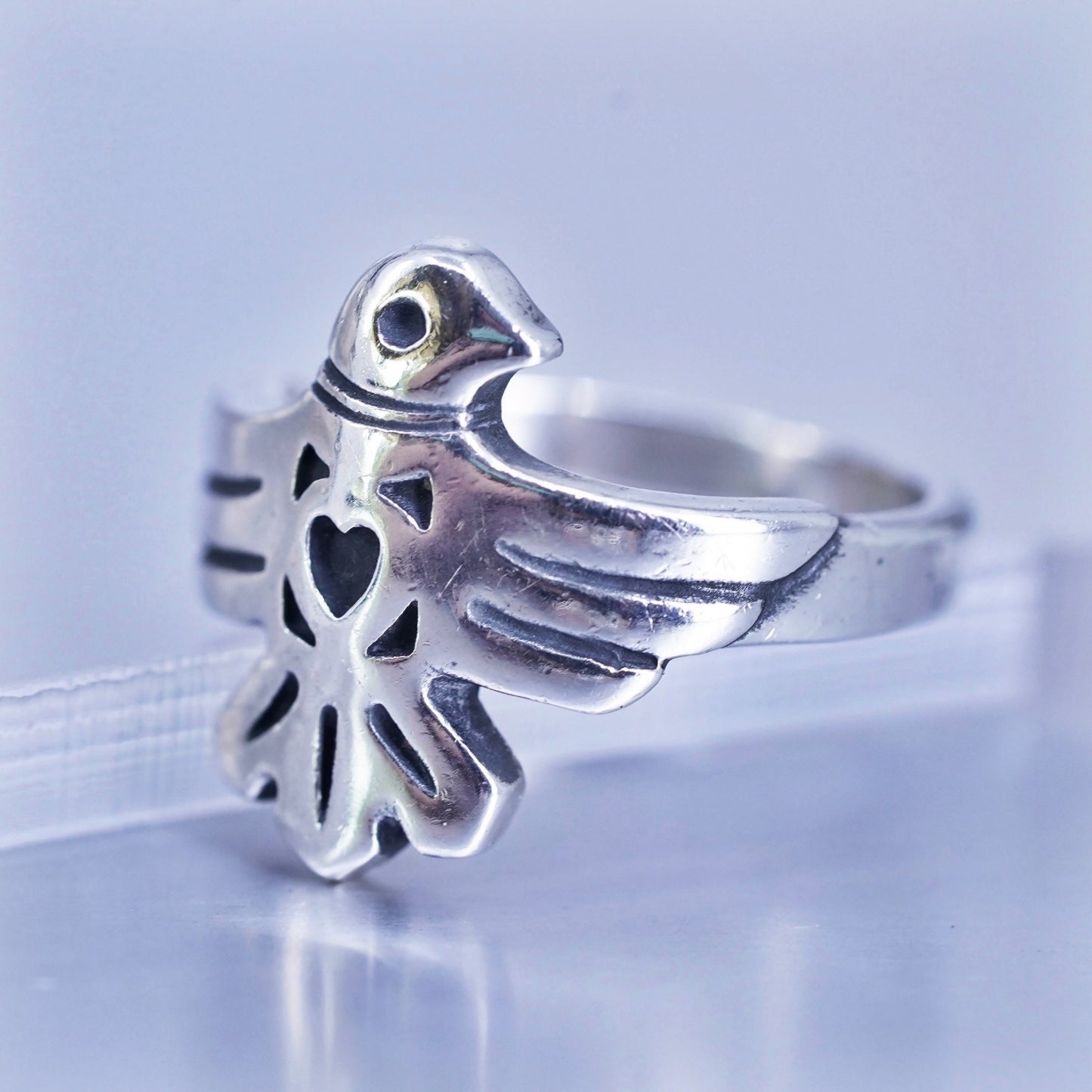 Size 7.25, James Avery sterling 925 silver Rare La Paloma Bird Ring