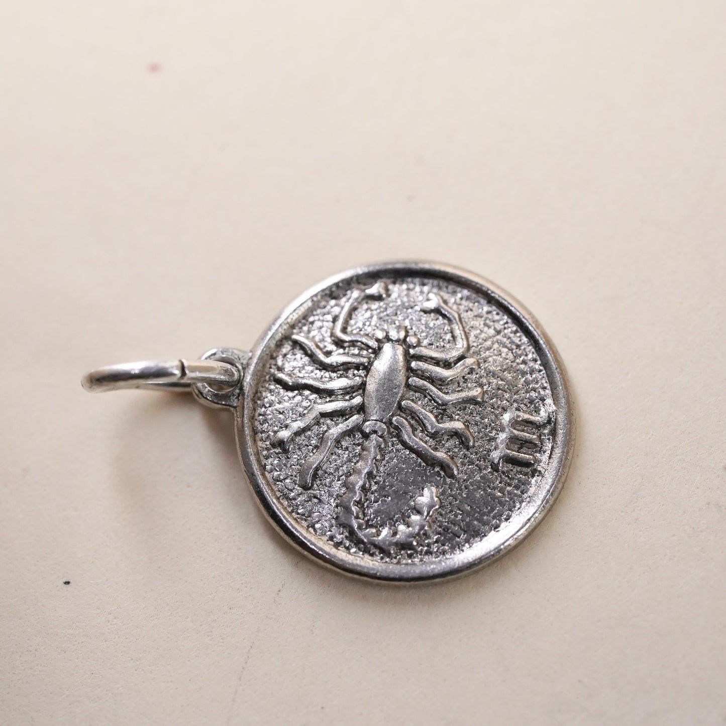 Scorpio Zodiac Charm Sterling 925 Silver Astrology Pendant Scorpion Horoscope