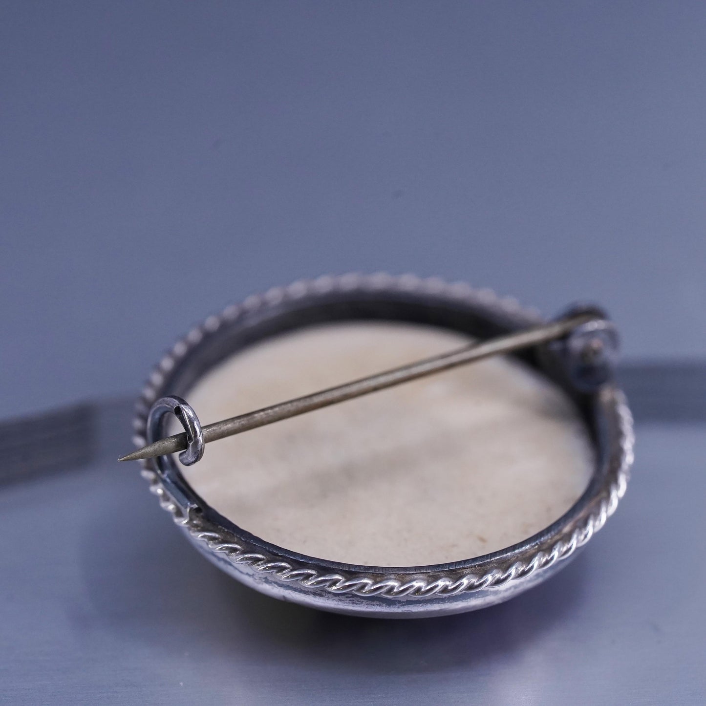 Vintage sterling silver handmade flower brooch, 925 Holland windmill pin