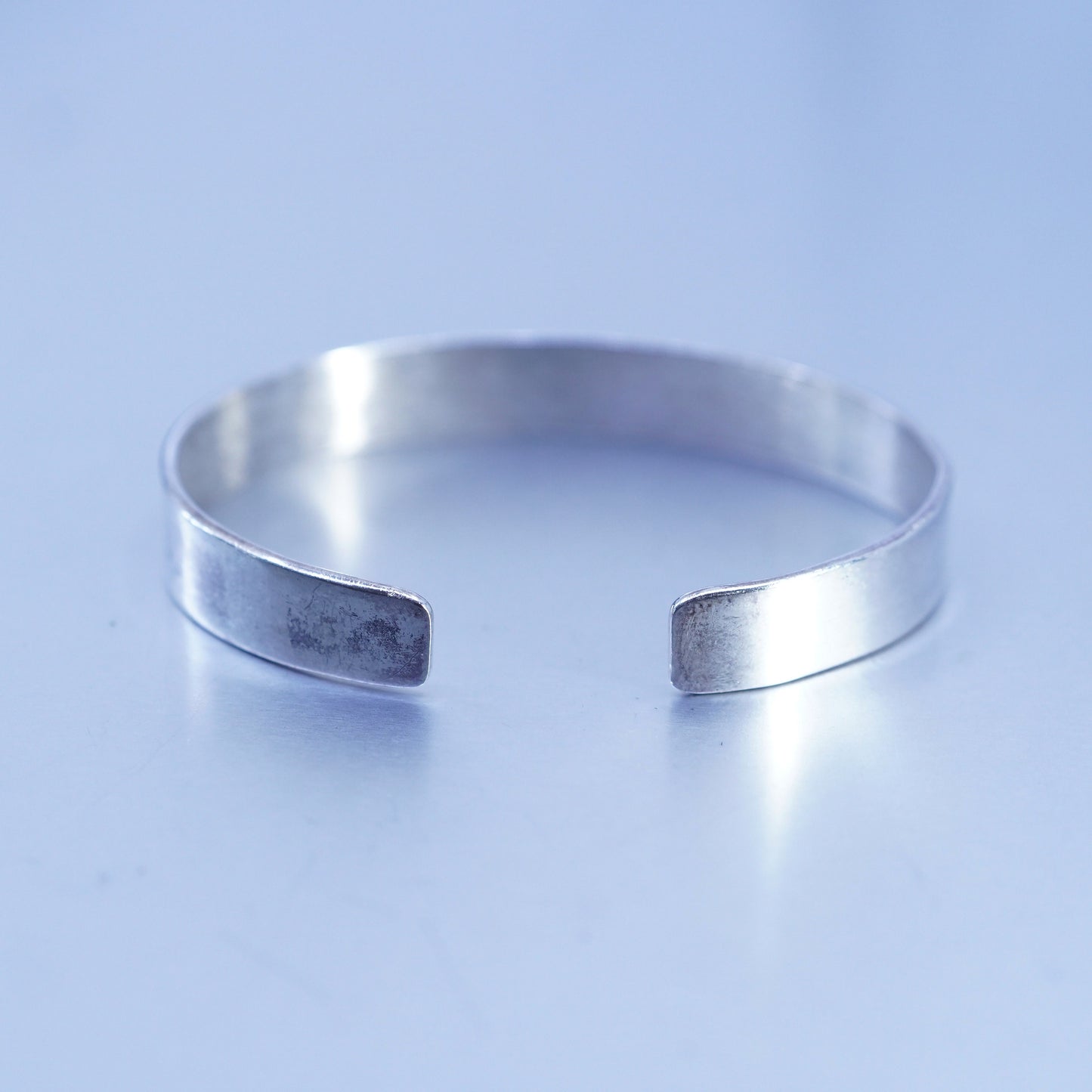 6.5”, Vintage Sterling 925 silver handmade flower bracelet, cuff