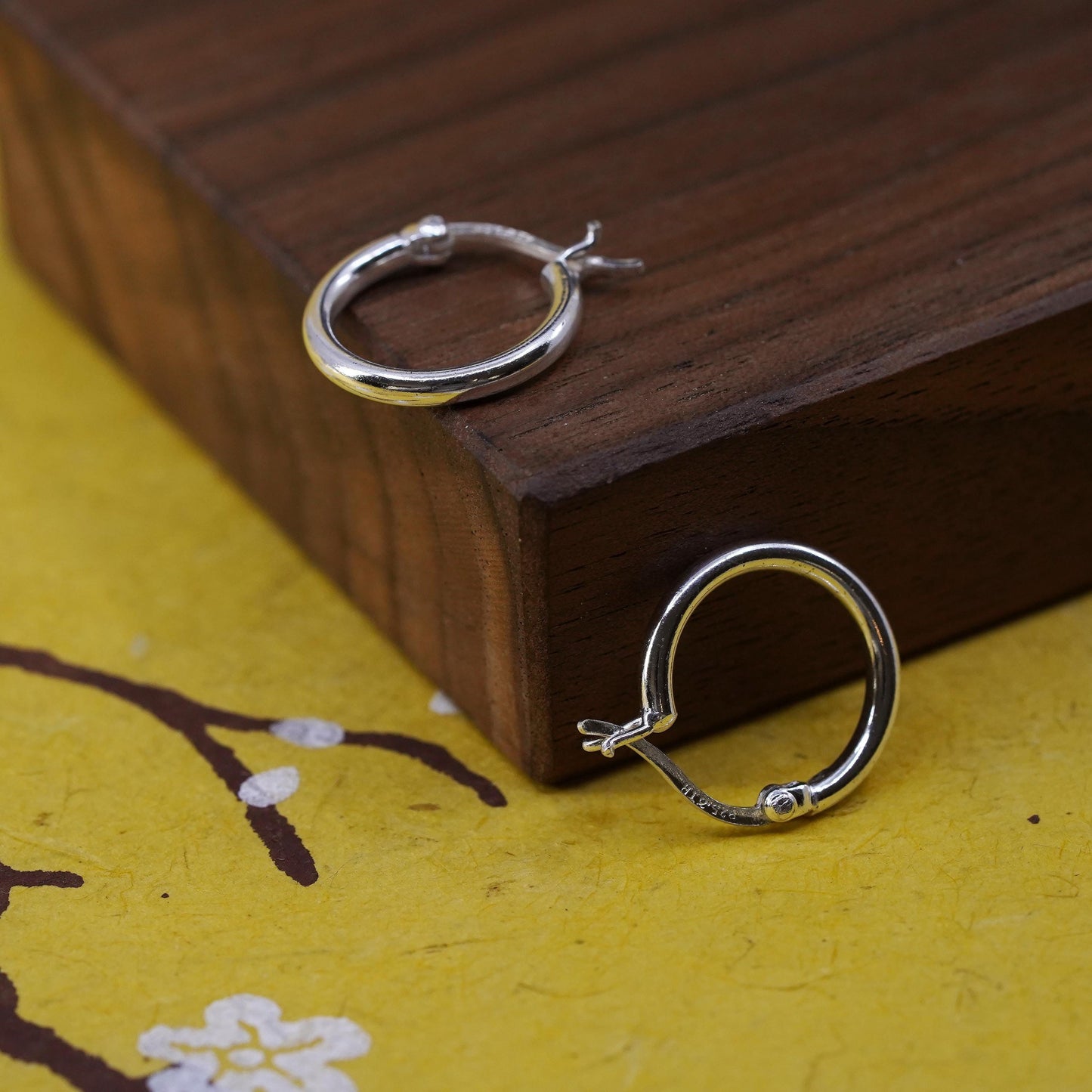 0.5”, Vintage Sterling 925 silver handmade earrings, 925 hoops