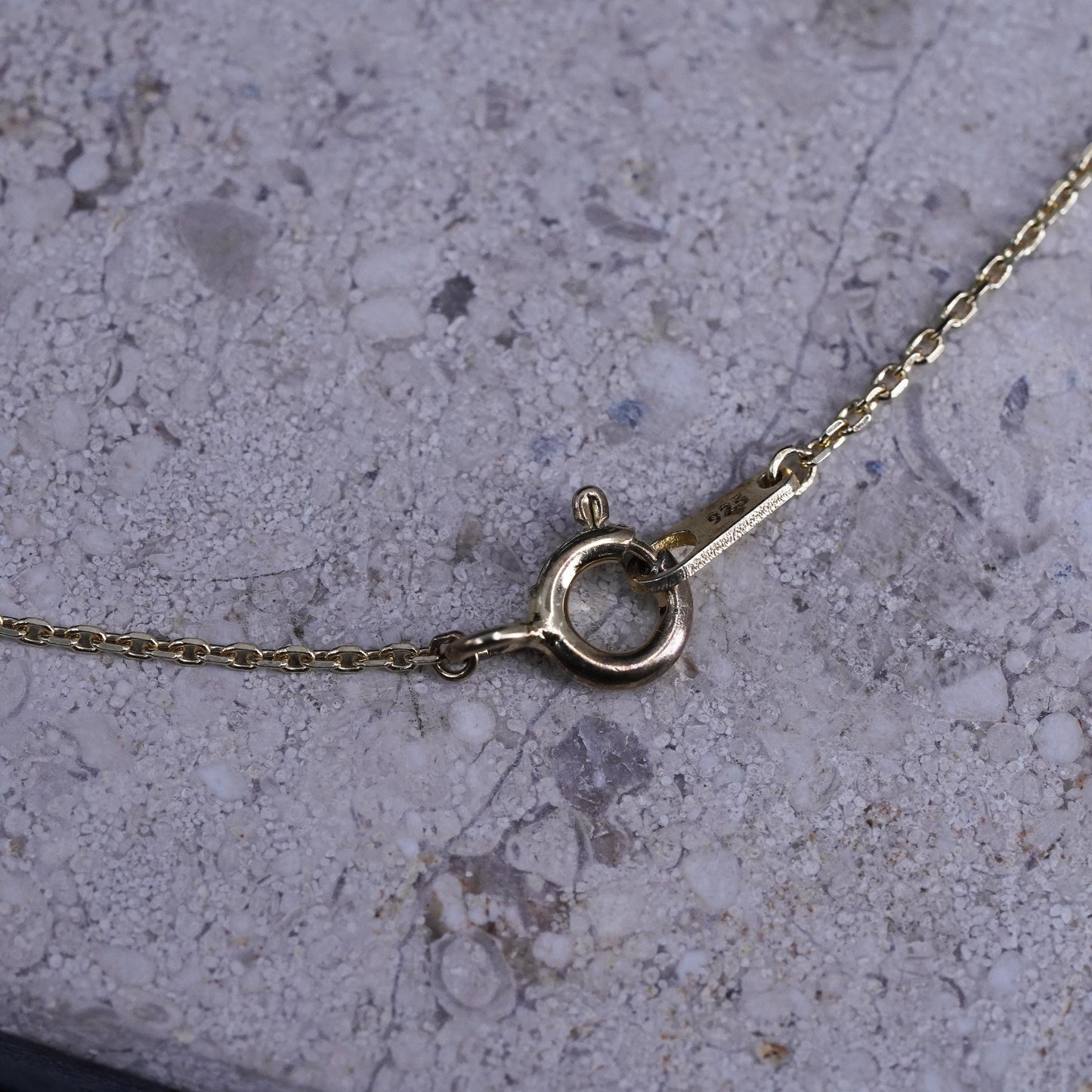 14", vermeil gold Sterling silver necklace, 925 circle chain name Maura pendant