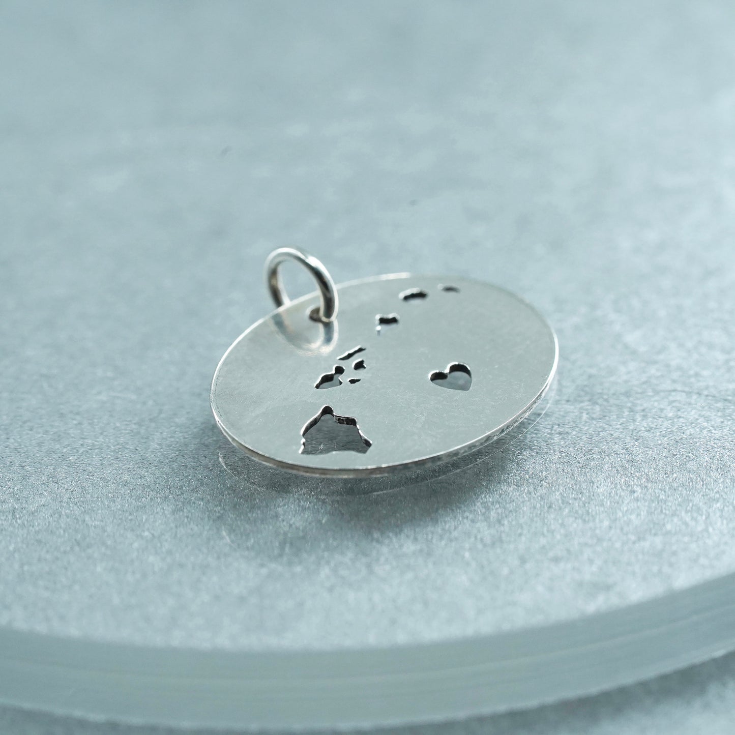 vintage sterling 925 silver heart tag pendant