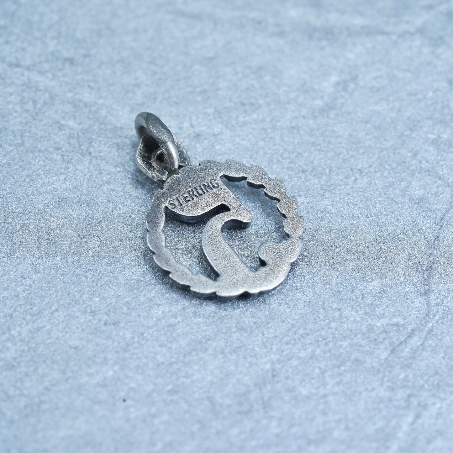 vintage Sterling 925 silver charm, number “5”, stamped sterling