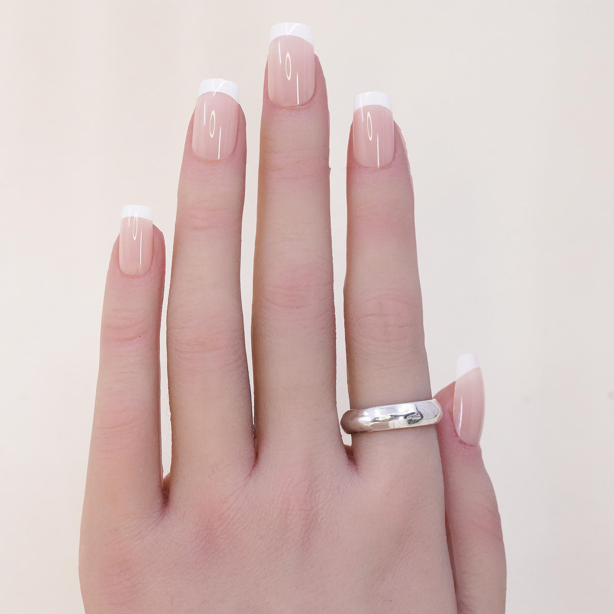 Size 8.5, Vintage sterling silver handmade ring, 925 silver band, wedding band