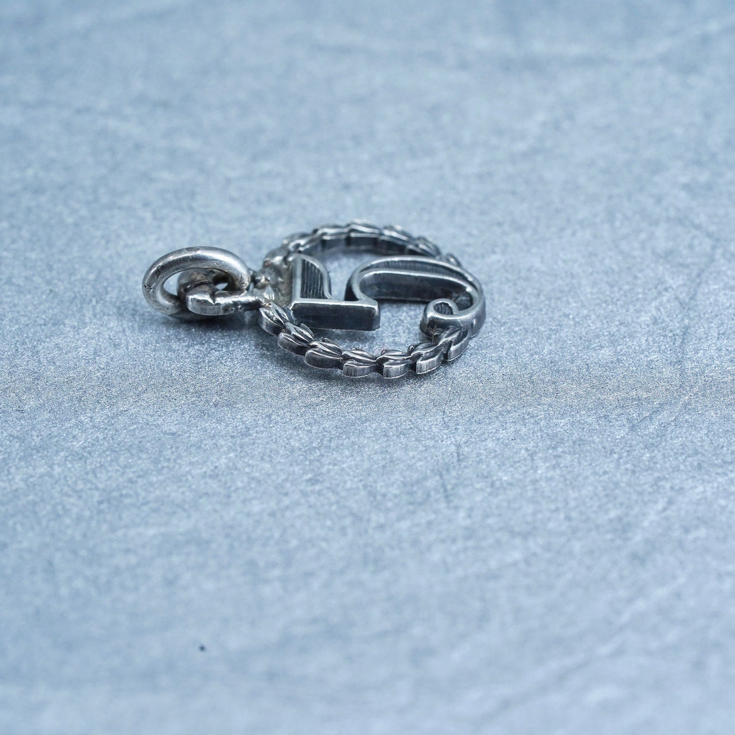 vintage Sterling 925 silver charm, number “5”, stamped sterling