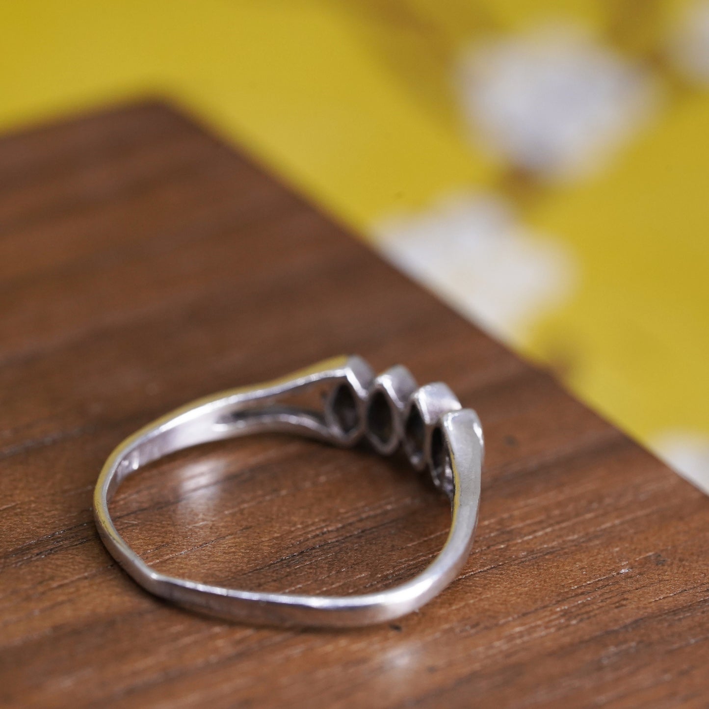 Size 6.25, vintage Sterling silver handmade ring, 925 stackable band