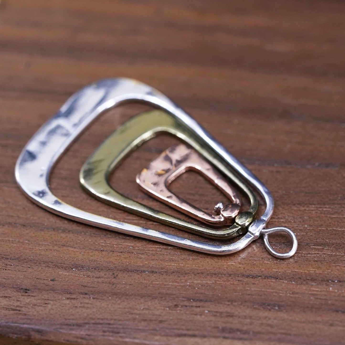 Vintage triple tone Sterling Silver 925 Handmade Pendant