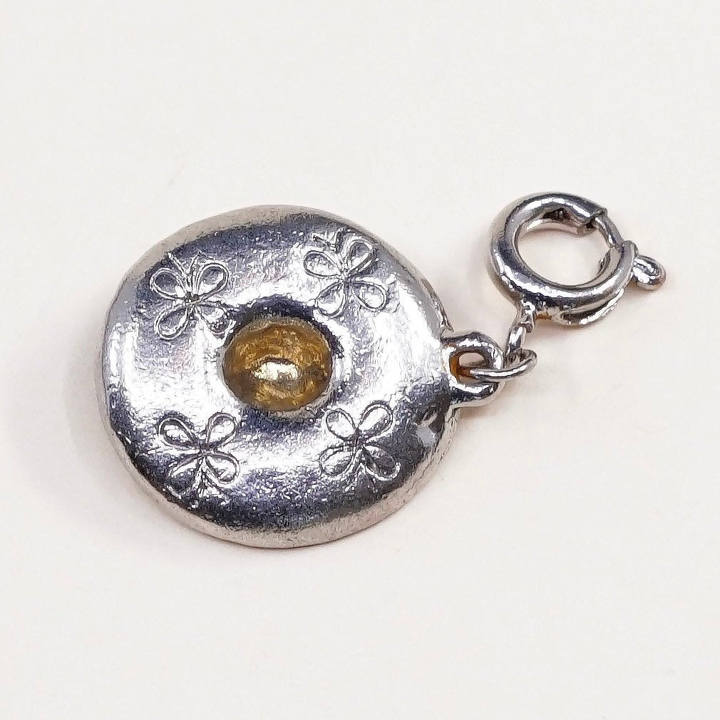 vtg sterling silver handmade pendant,925 Mexico Sombrero Hat charm