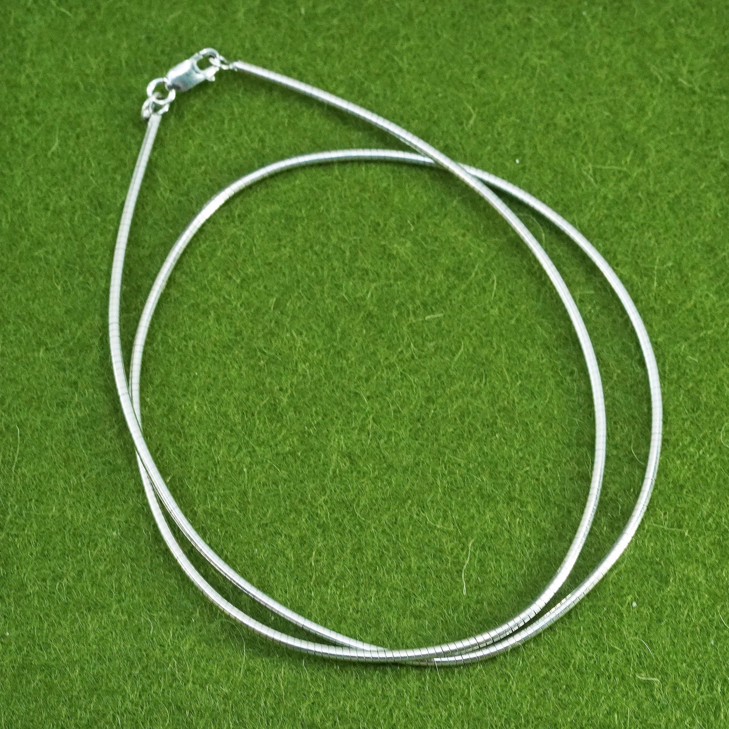 16”, 1mm, Vintage sterling silver snake chain, Italy 925 necklace