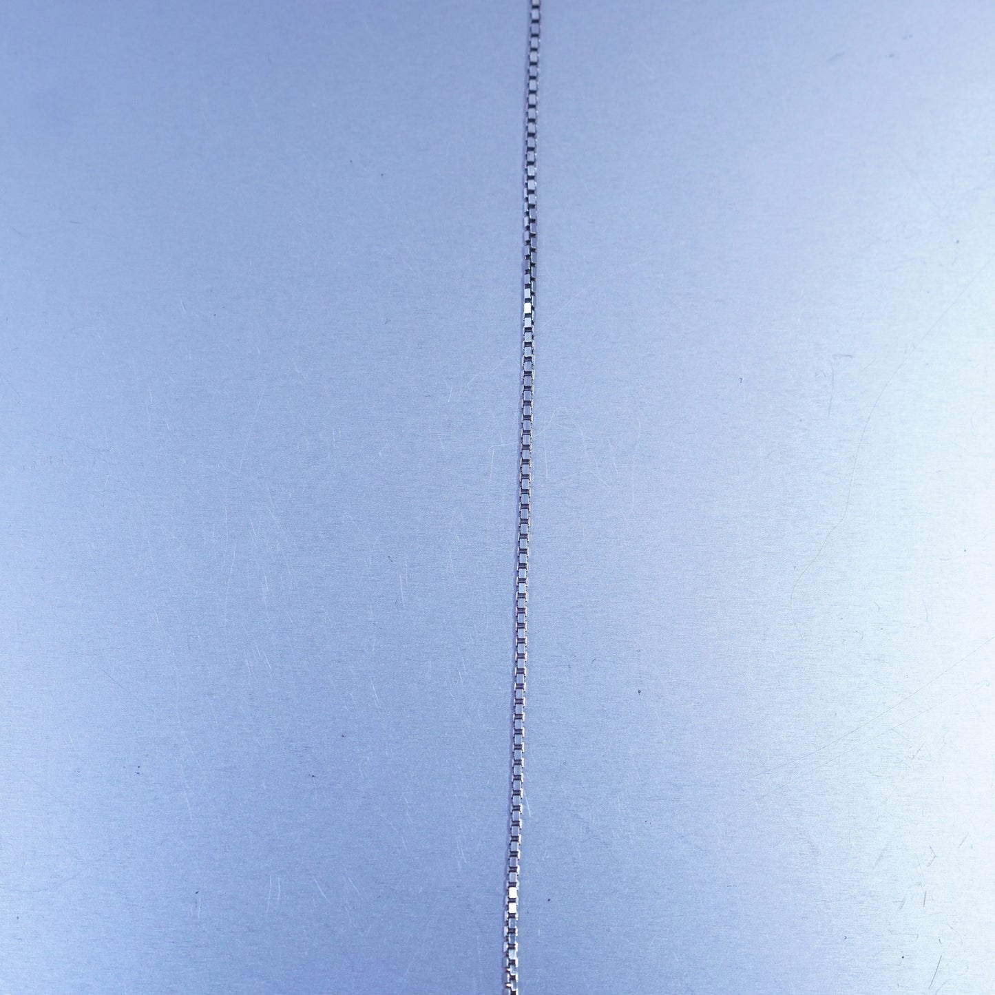 18” 1.6mm, vintage Italy 925 silver box chain necklace