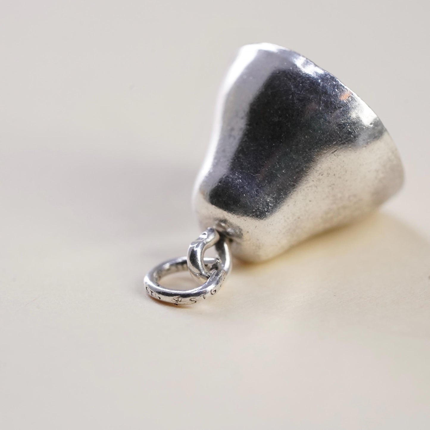 Vintage sterling silver charm, 925 bell, doesn’t chime