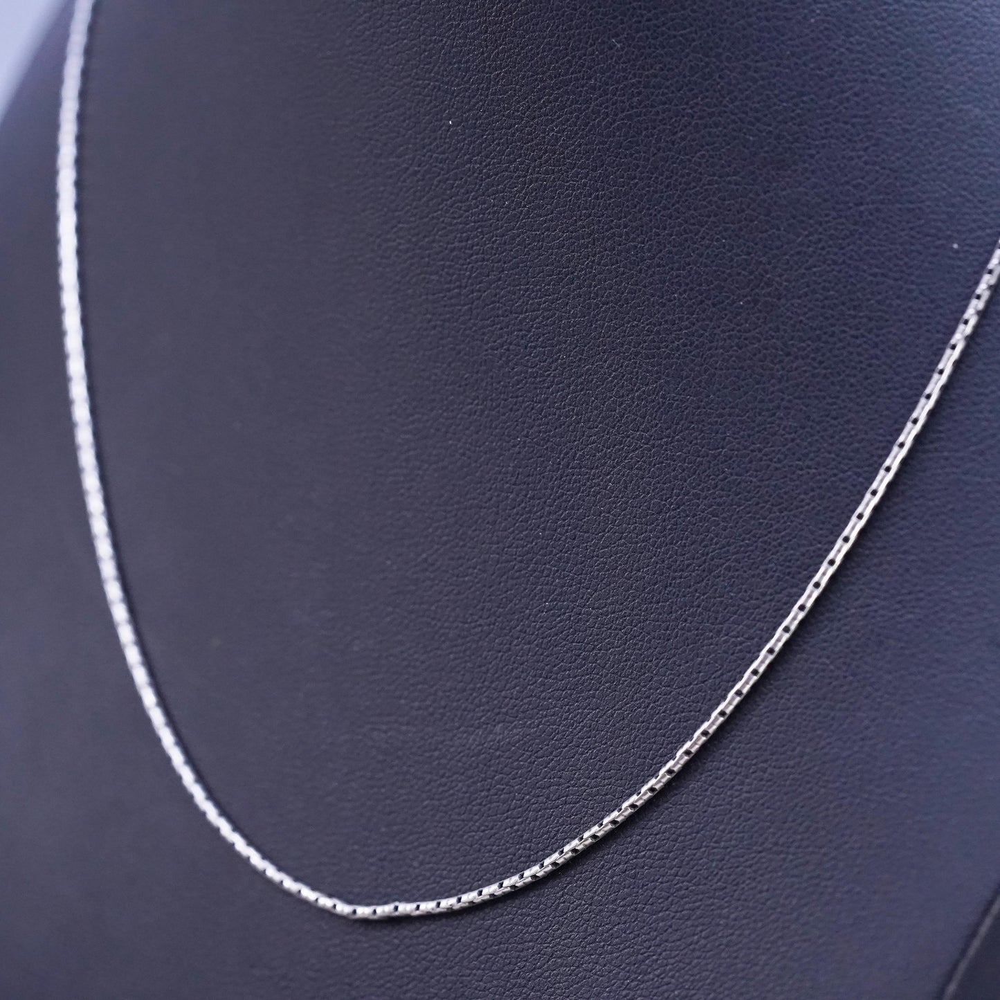 16" 1mm, vintage Sterling silver handmade necklace, 925 snake chain