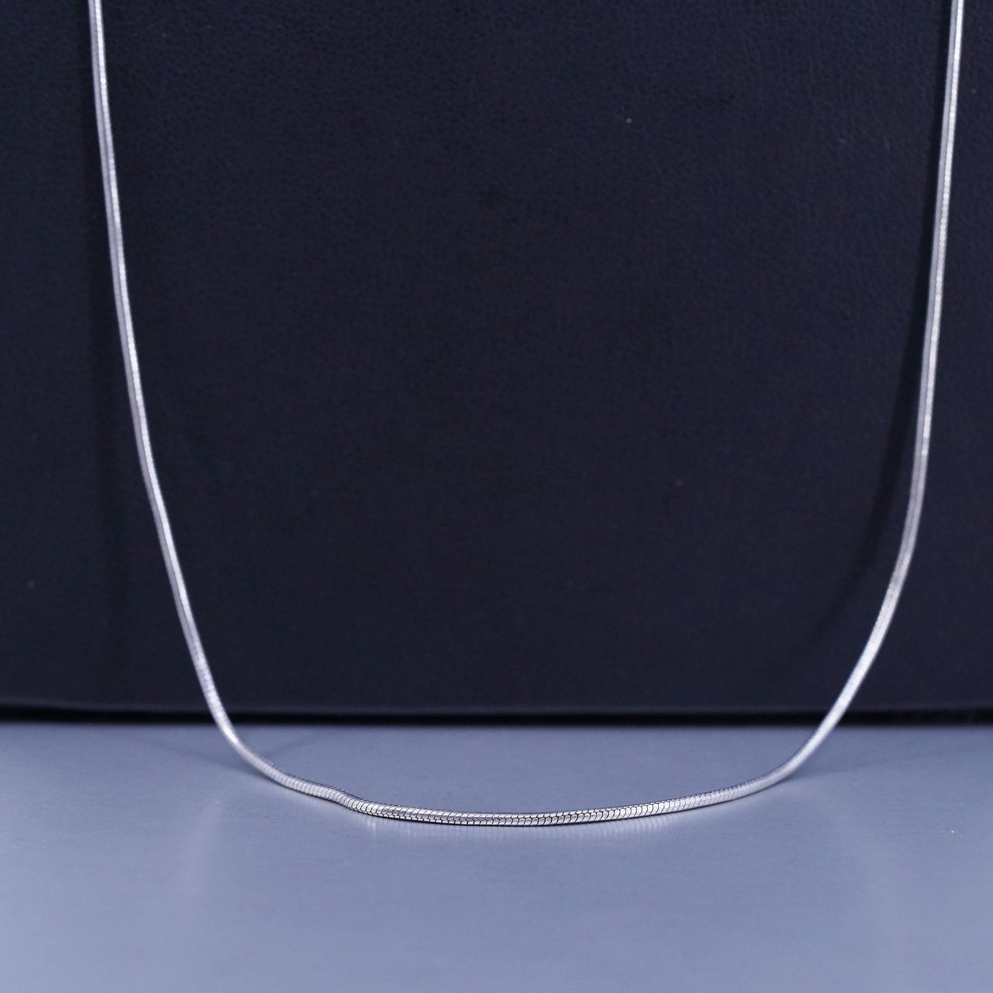 30” 1mm, vintage Italy Sterling 925 silver square snake chain necklace