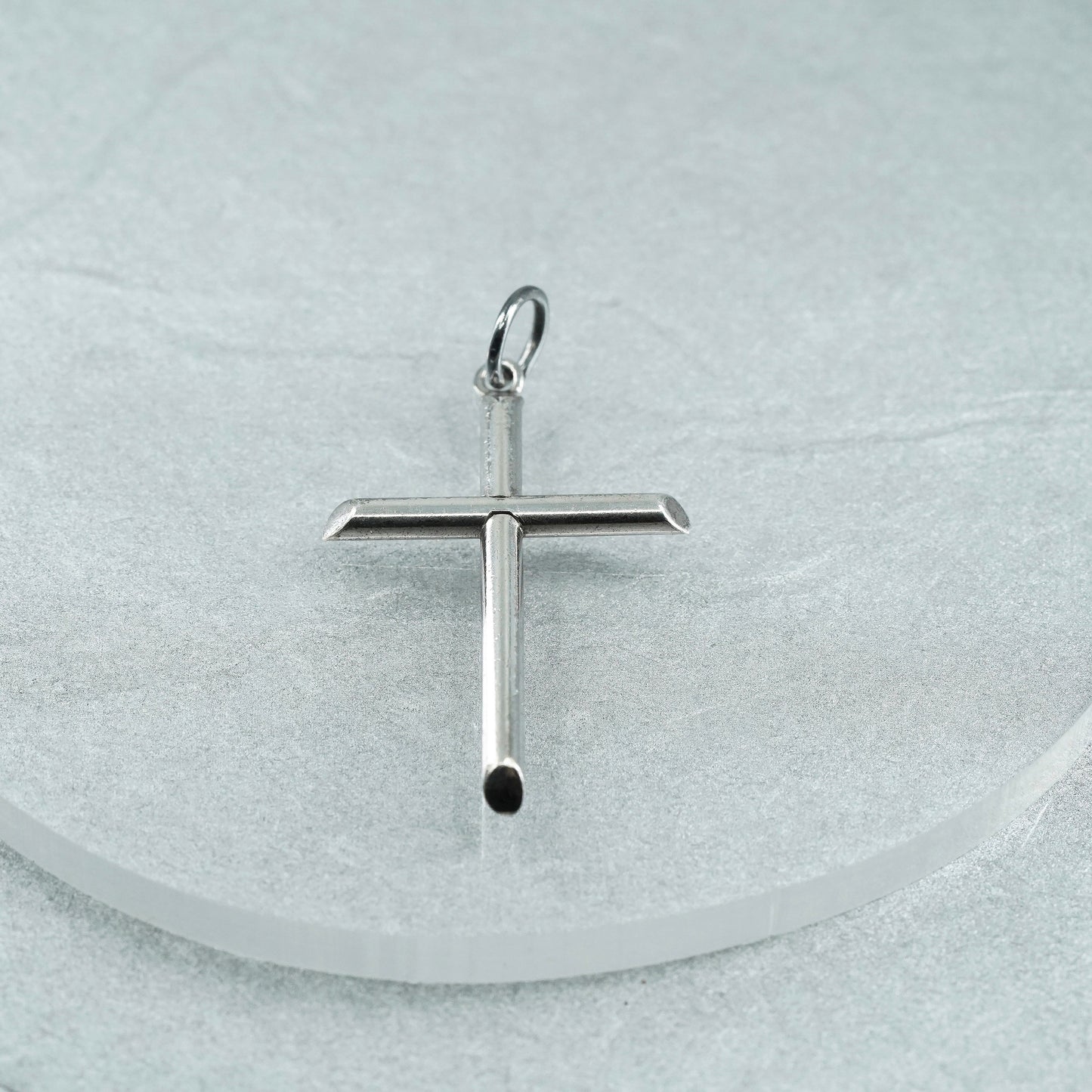 Vintage sterling 925 silver handmade cross pendant