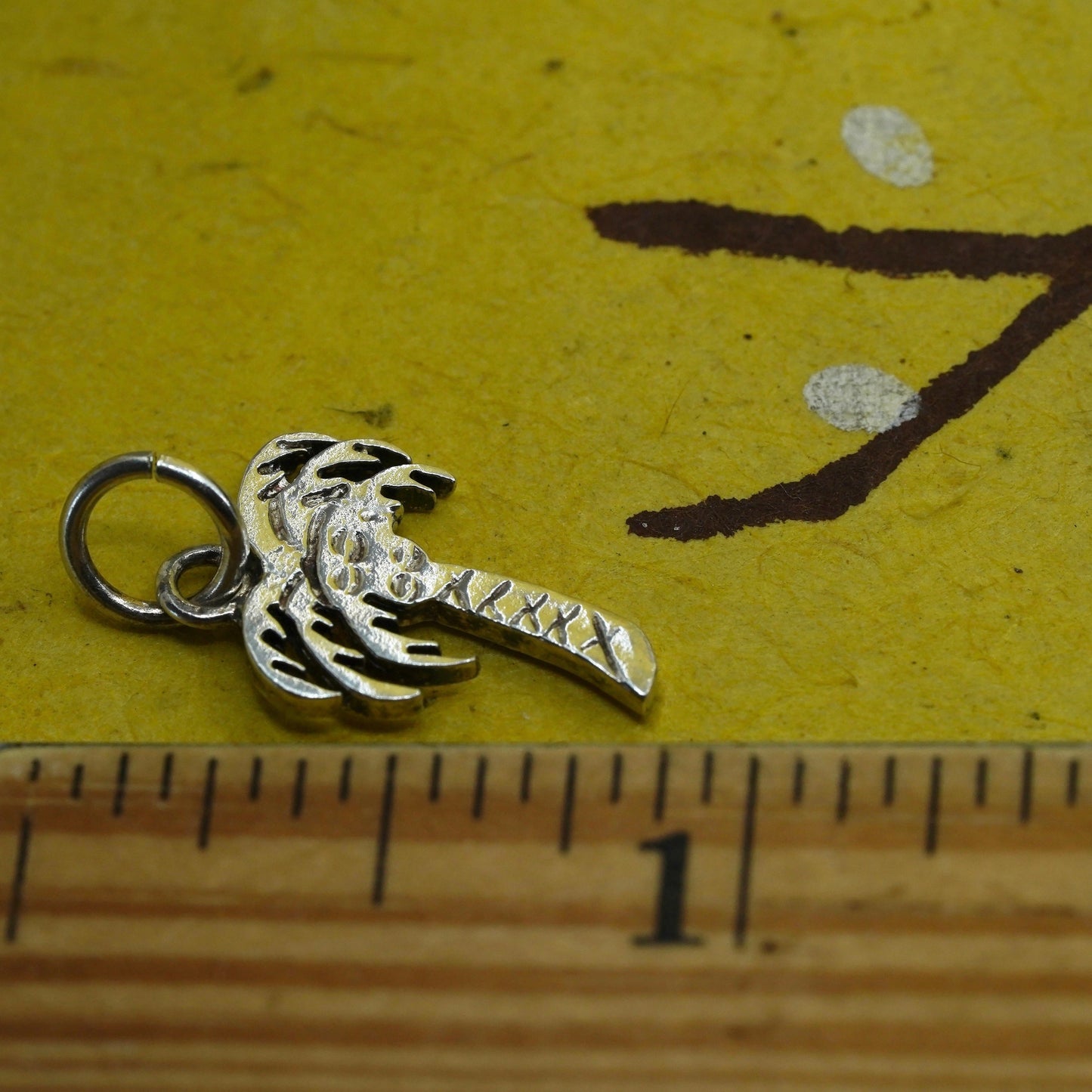 Vintage Sterling silver handmade pendant, 925 palm tree charm