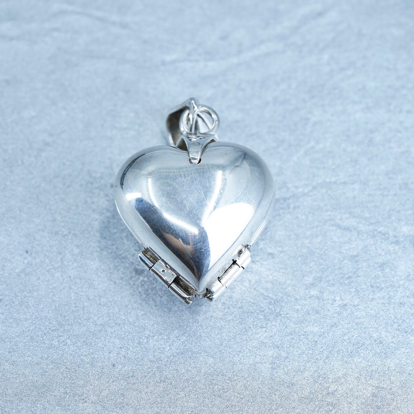 Antique Sterling silver handmade charm, 925 heart 4 photos locket