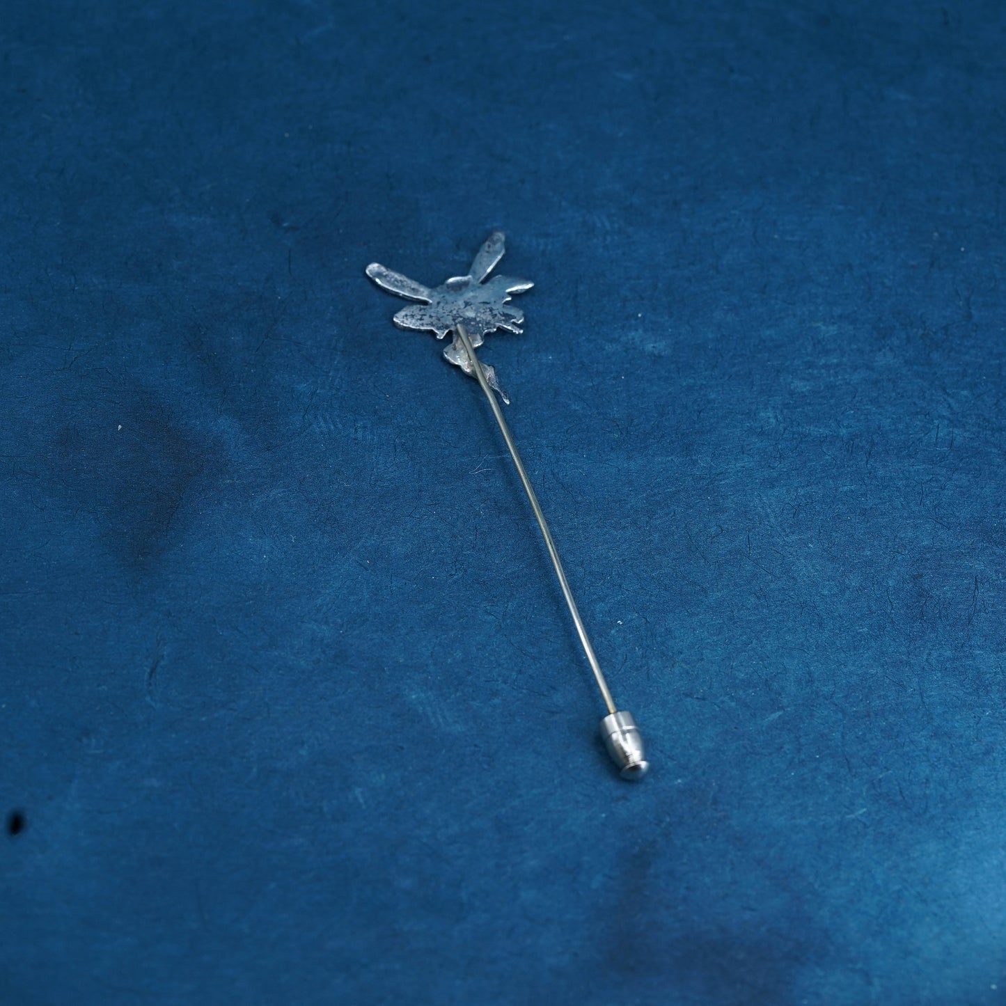 Vintage Sterling silver handmade pin, 925 angel pin, stamped Ster