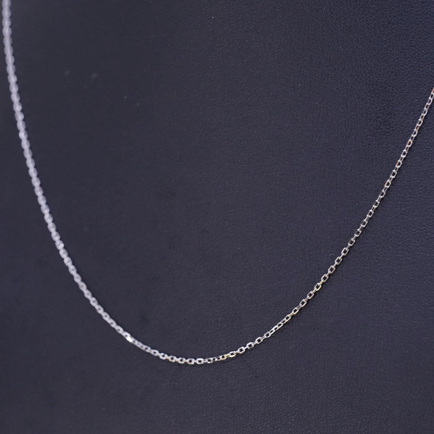 18”, 1mm, vintage Sterling silver necklace, 925 circle chain