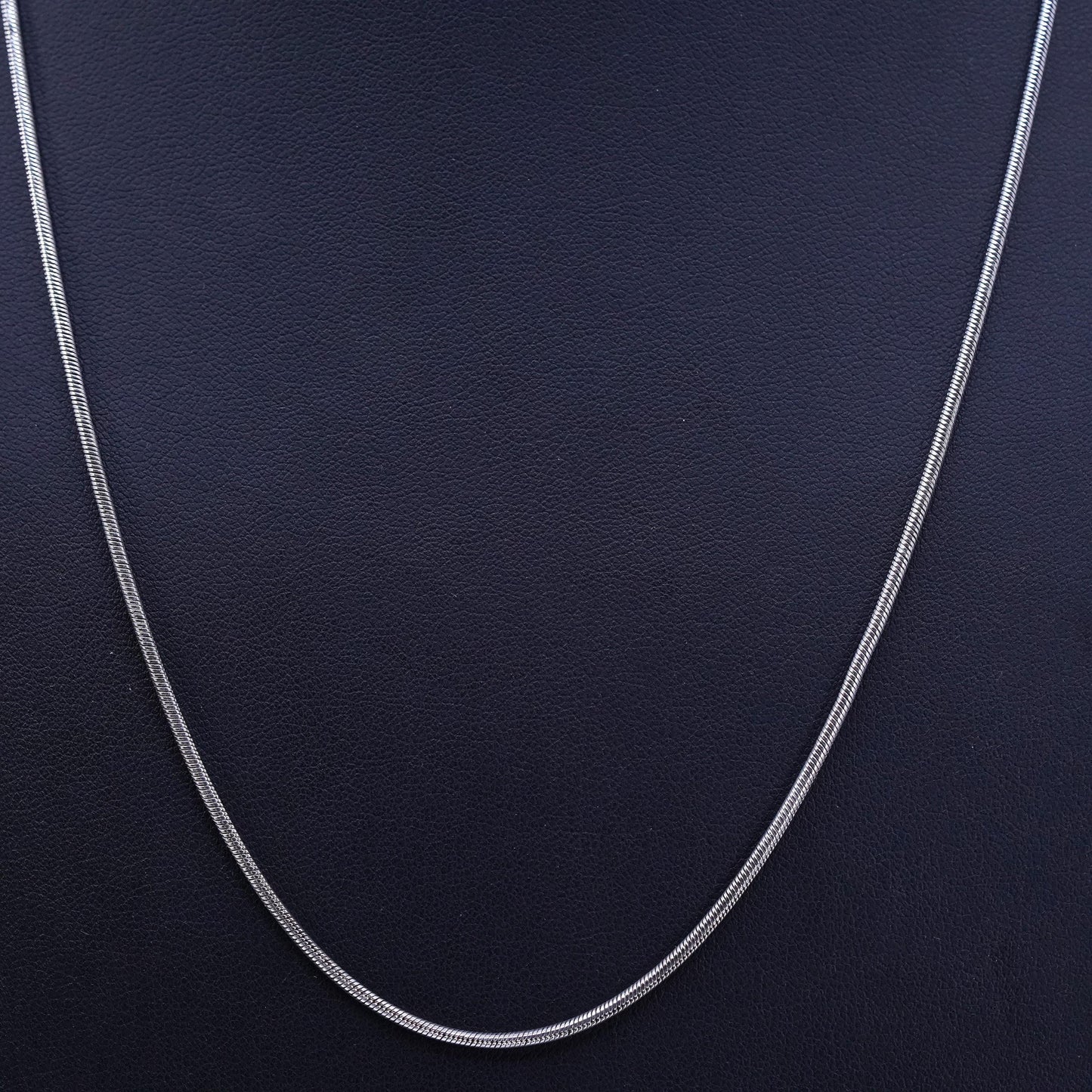 22” 1.6mm, vintage Italian Sterling 925 silver snake chain necklace