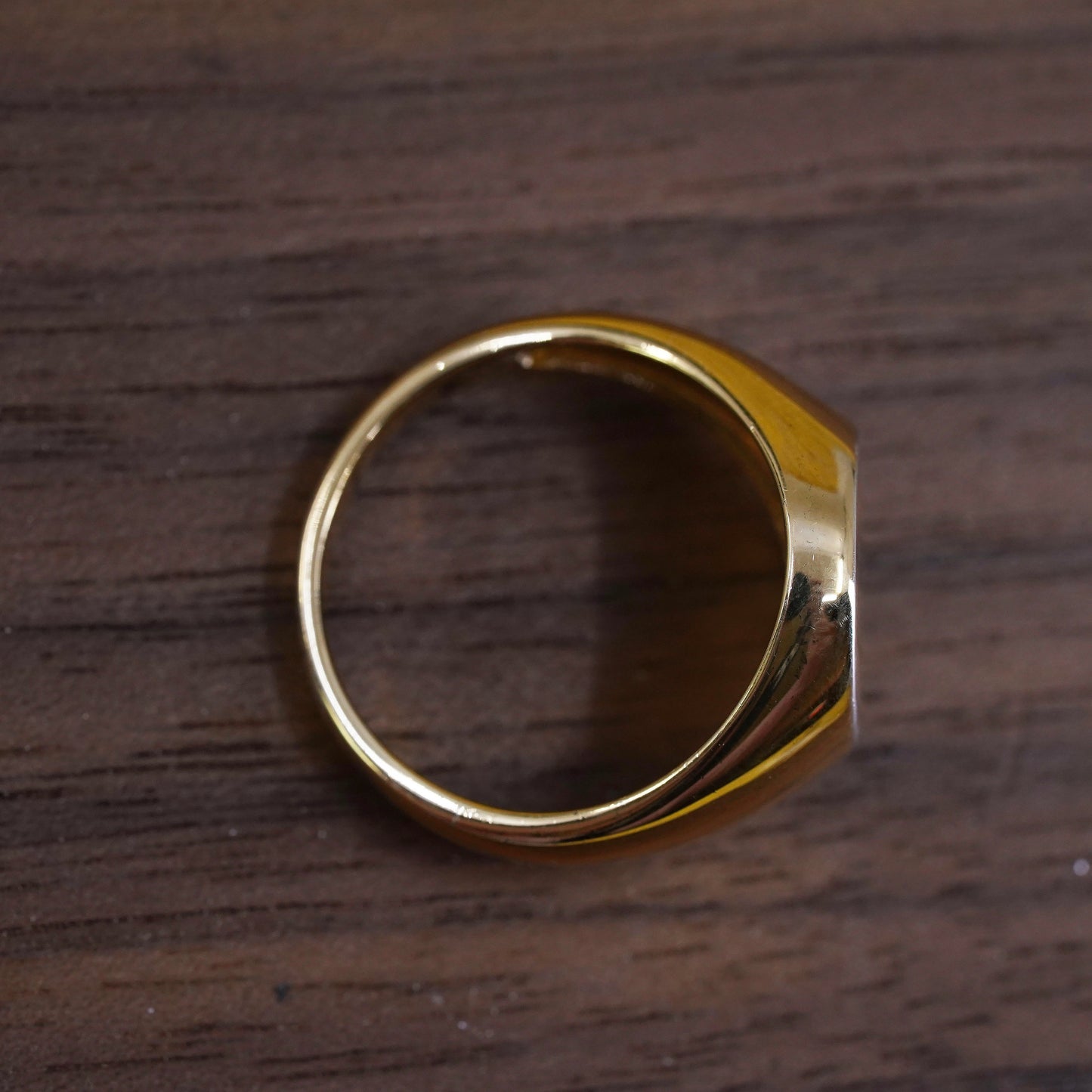 Size 6, vintage vermeil gold over Sterling silver handmade ring, 925 blank band