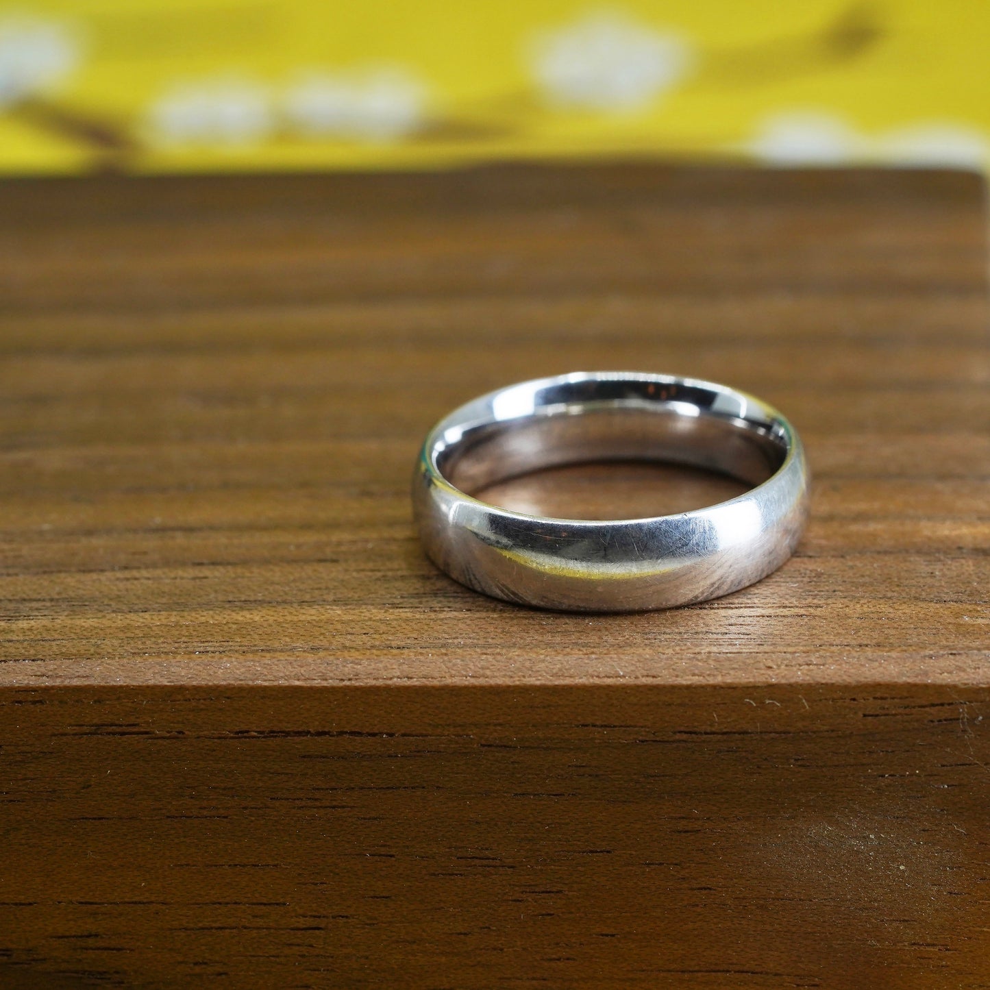 Size 7, vintage Sterling 925 silver wedding ring band