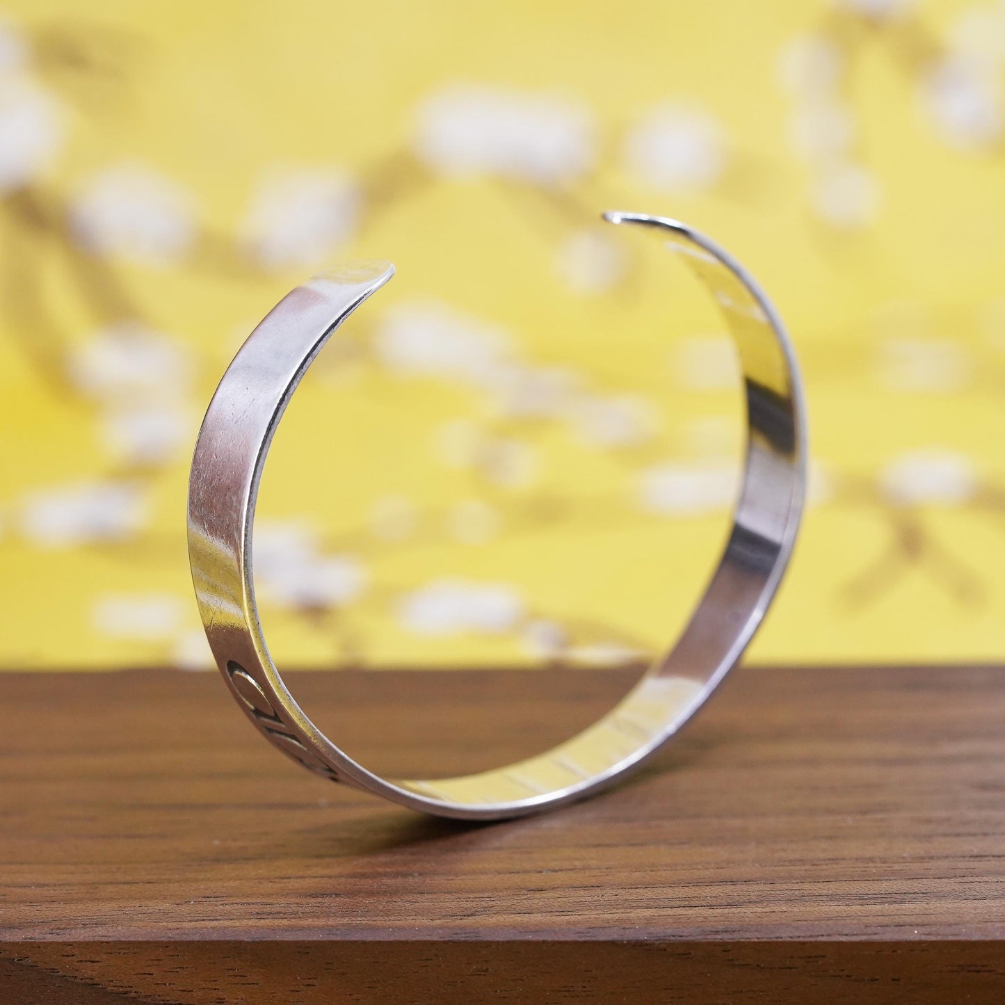 6.5" sterling silver cuff, taxco 925 silver bracelet, anam cara soul friendship