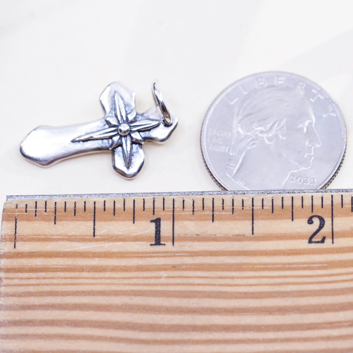 Sterling Silver Lord Lead Me Cross Pendant, Religious 925 Christian Cross Charm