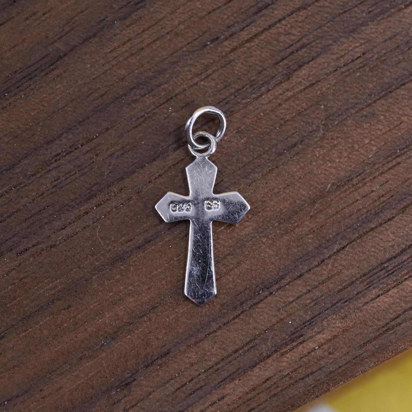 Vintage Sterling silver handmade cross pendant, 925 charm