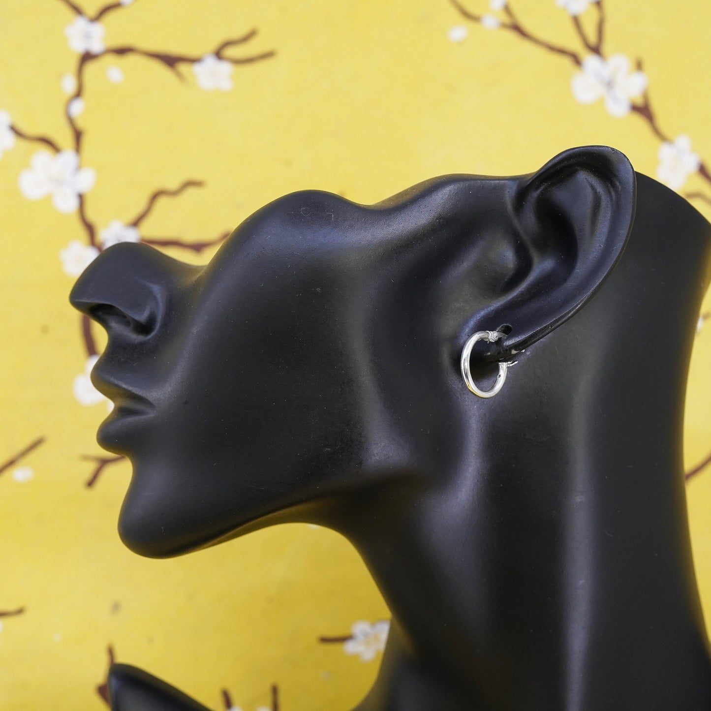 0.5”, Vintage Sterling 925 silver handmade earrings, 925 hoops