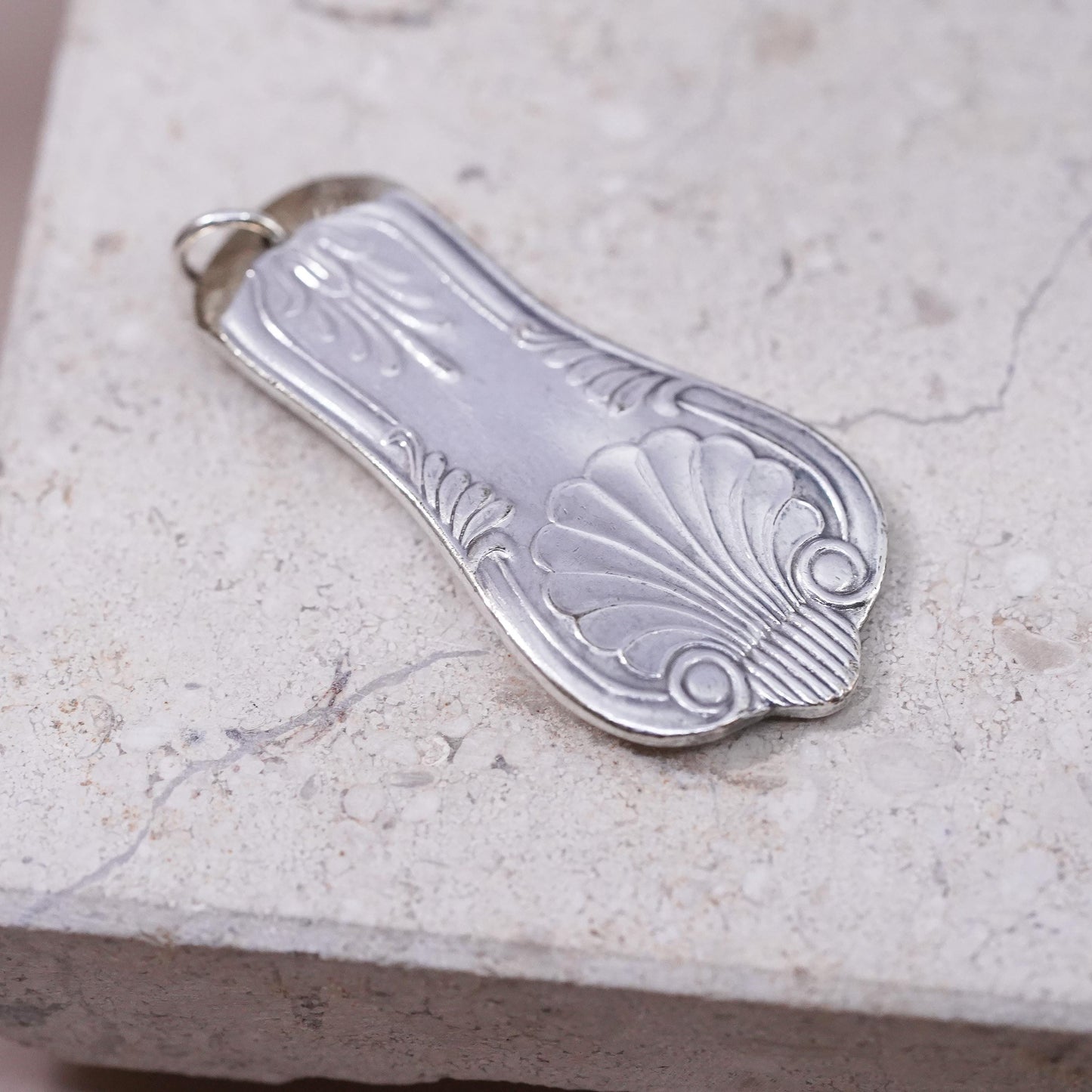 Vintage sterling silver handmade pendant, 925 spoon