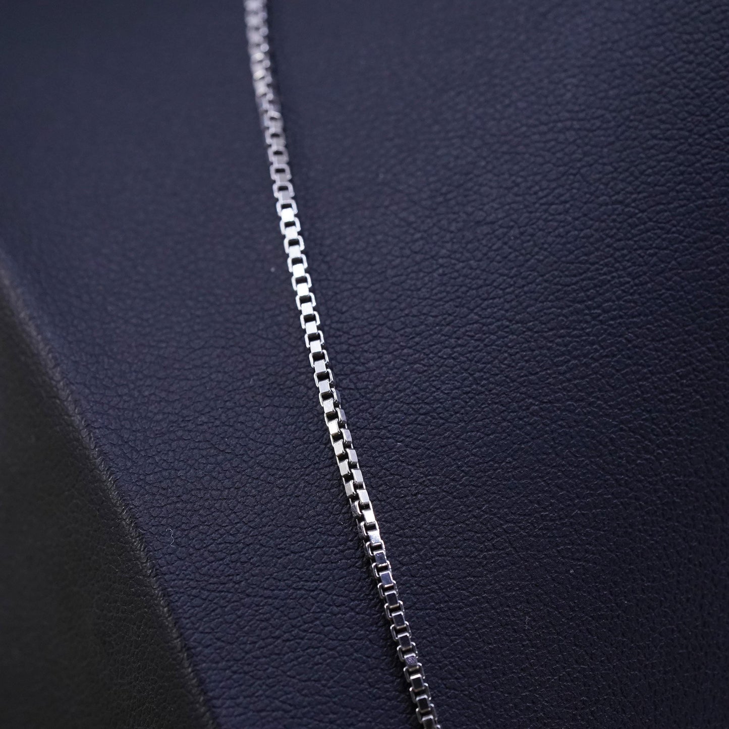 20" 1.6mm, vintage Italy Sterling silver box chain, Italy 925 necklace