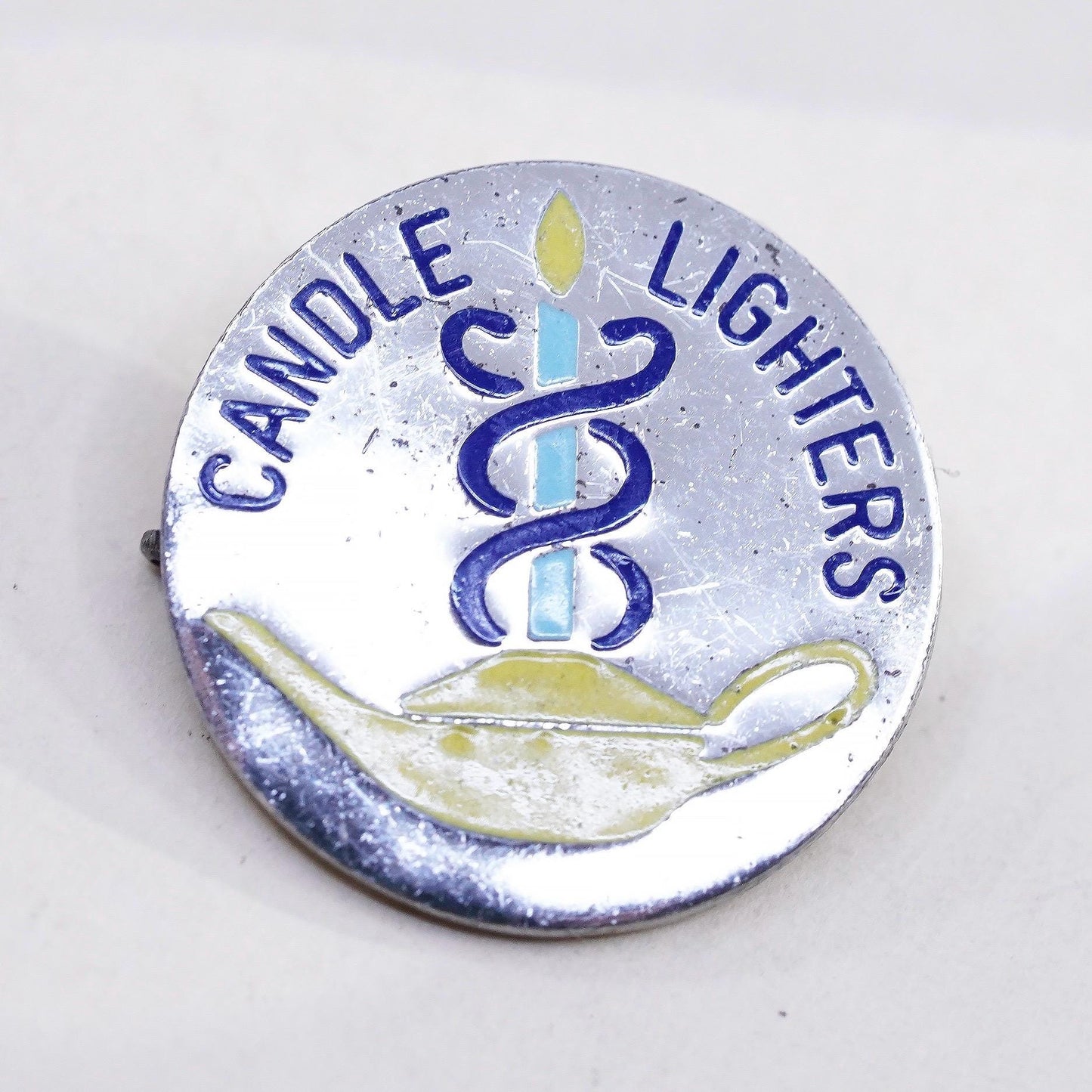 Candle Lighters Enamel Pin, Medical Caduceus Brooch, Nursing Healthcare Badge