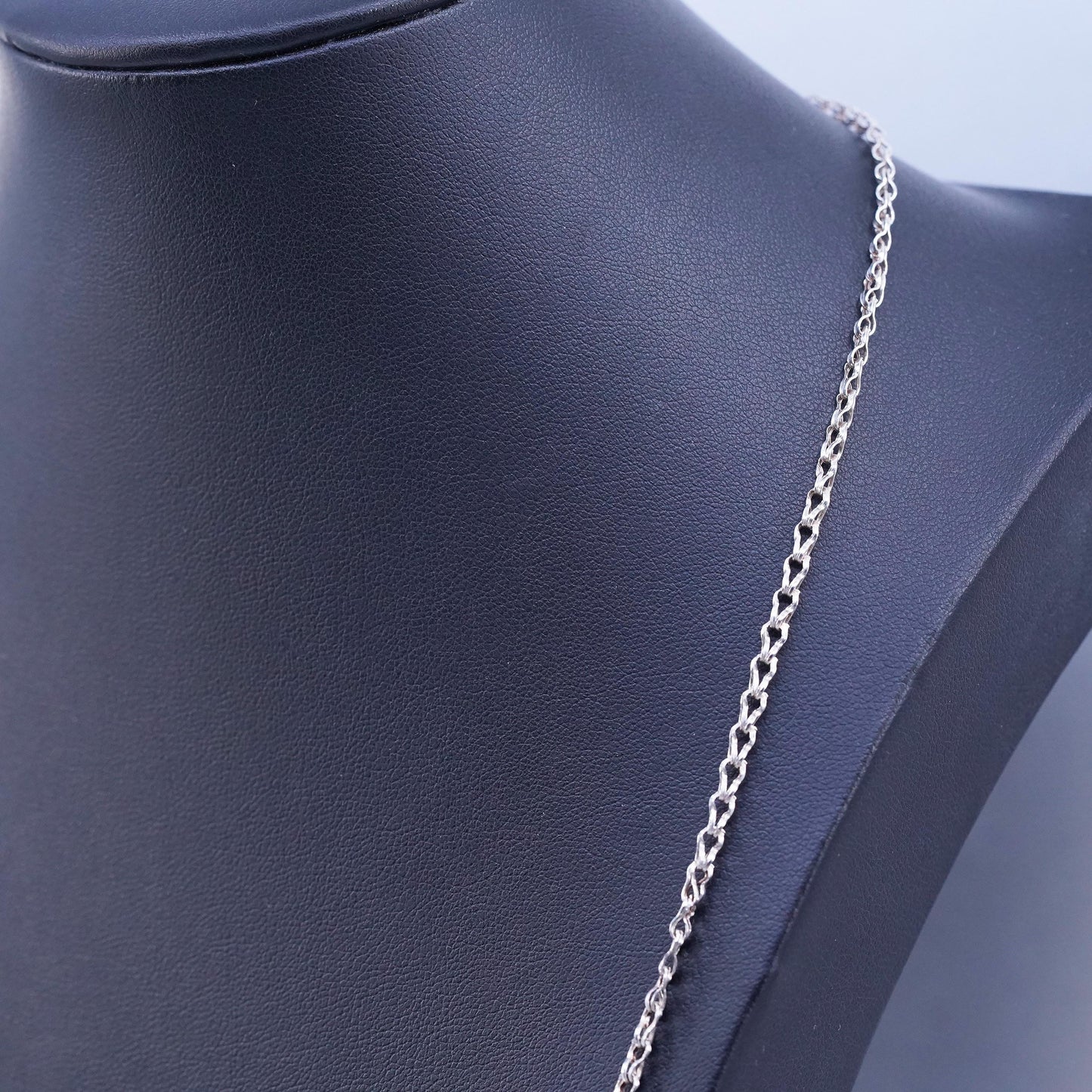26” 3mm, vintage Sterling 925 silver curb chain necklace