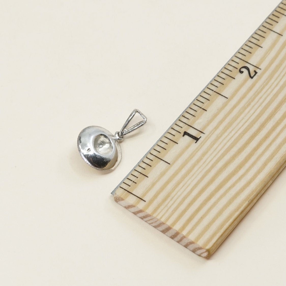 vtg sterling silver handmade pendant, 925 Mexico Sombrero Hat charm