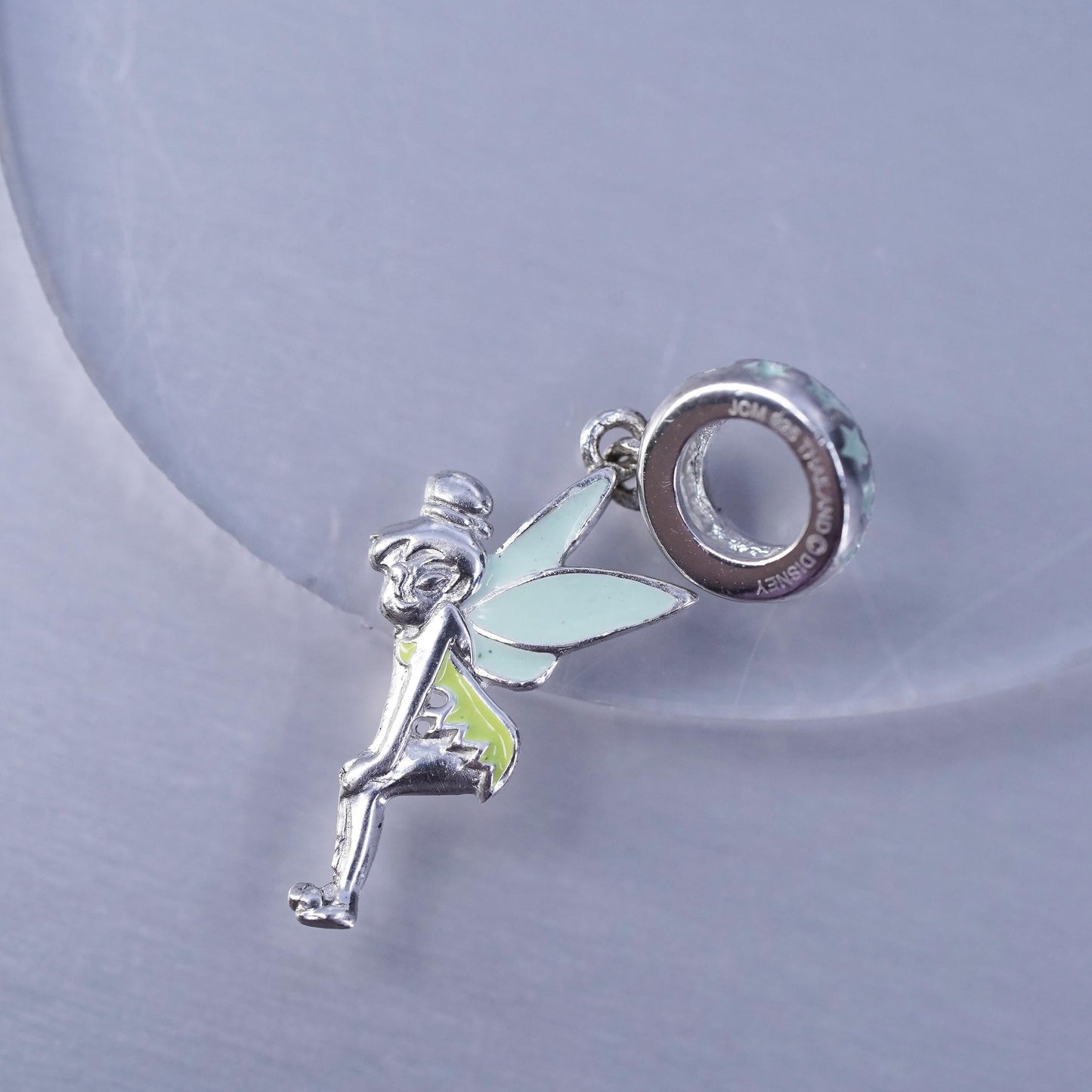 Vintage sterling 925 silver handmade fairy charm pendant