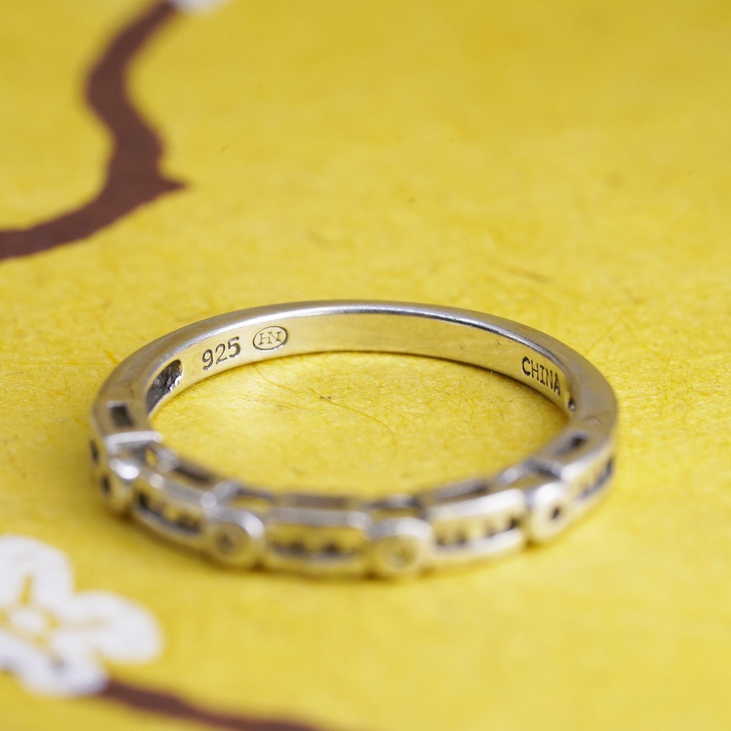Size 7.25, vintage Sterling silver handmade ring, 925 filigree band