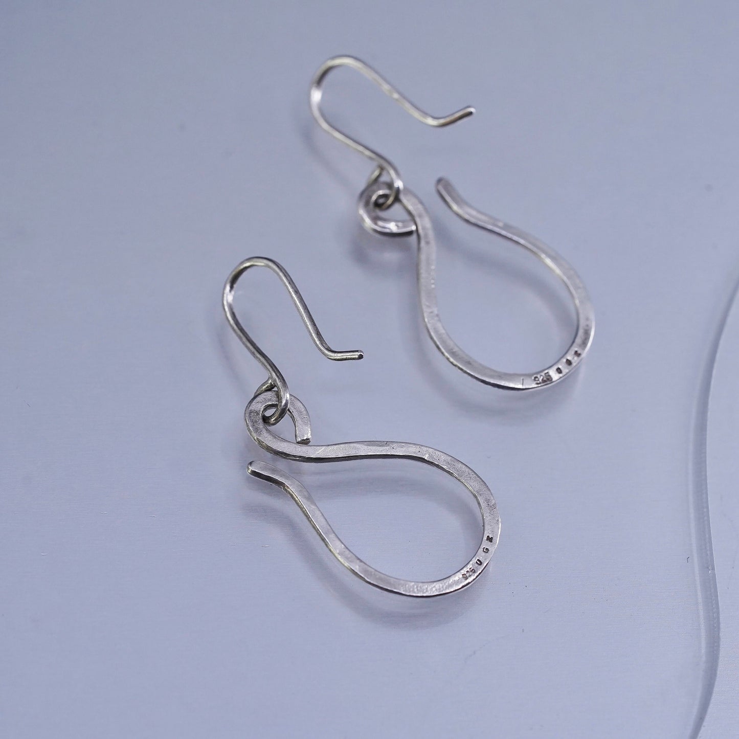 Vintage UGZ Sterling 925 silver handmade circle earrings