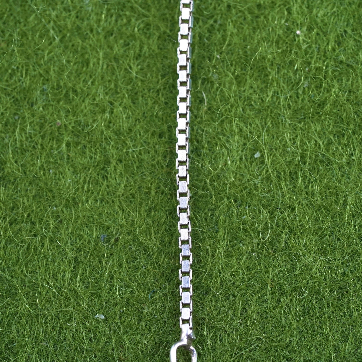 24", 1mm, Vintage Italian sterling 925 silver box chain, necklace