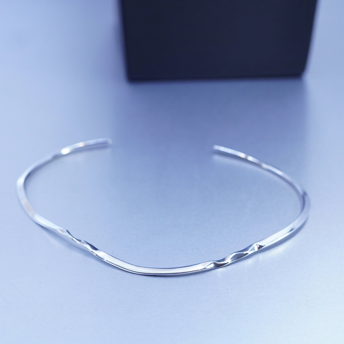 12”, vintage Sterling 925 silver handmade choker collar necklace