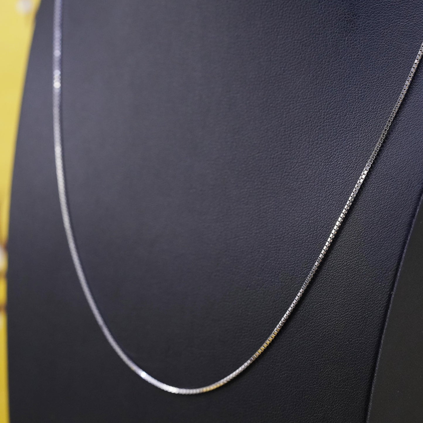 22" 1mm, vintage Sterling silver adjustable necklace, Italian 925 box chain