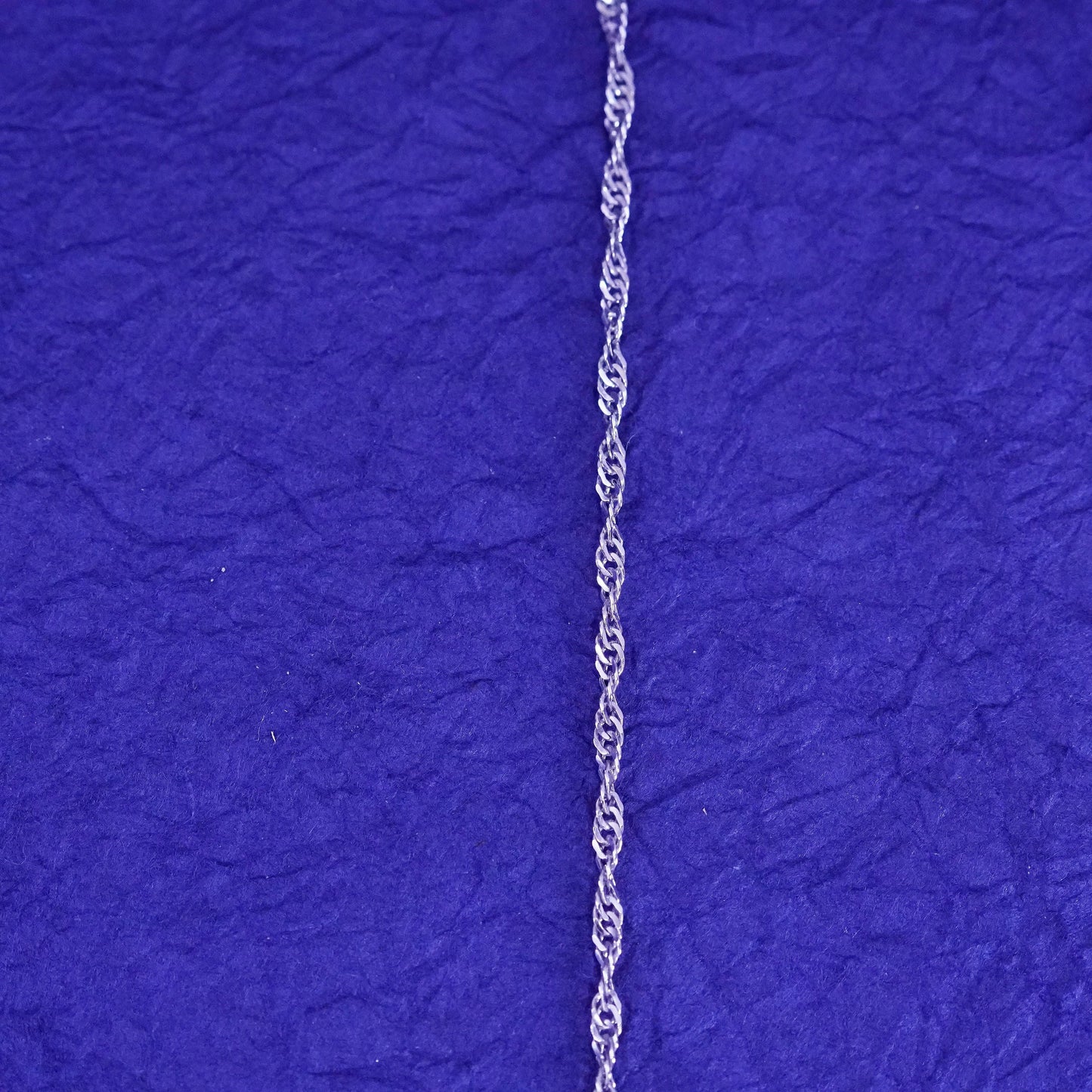 18”, Italian ITAOR Sterling silver handmade necklace, 925 Singapore rope chain