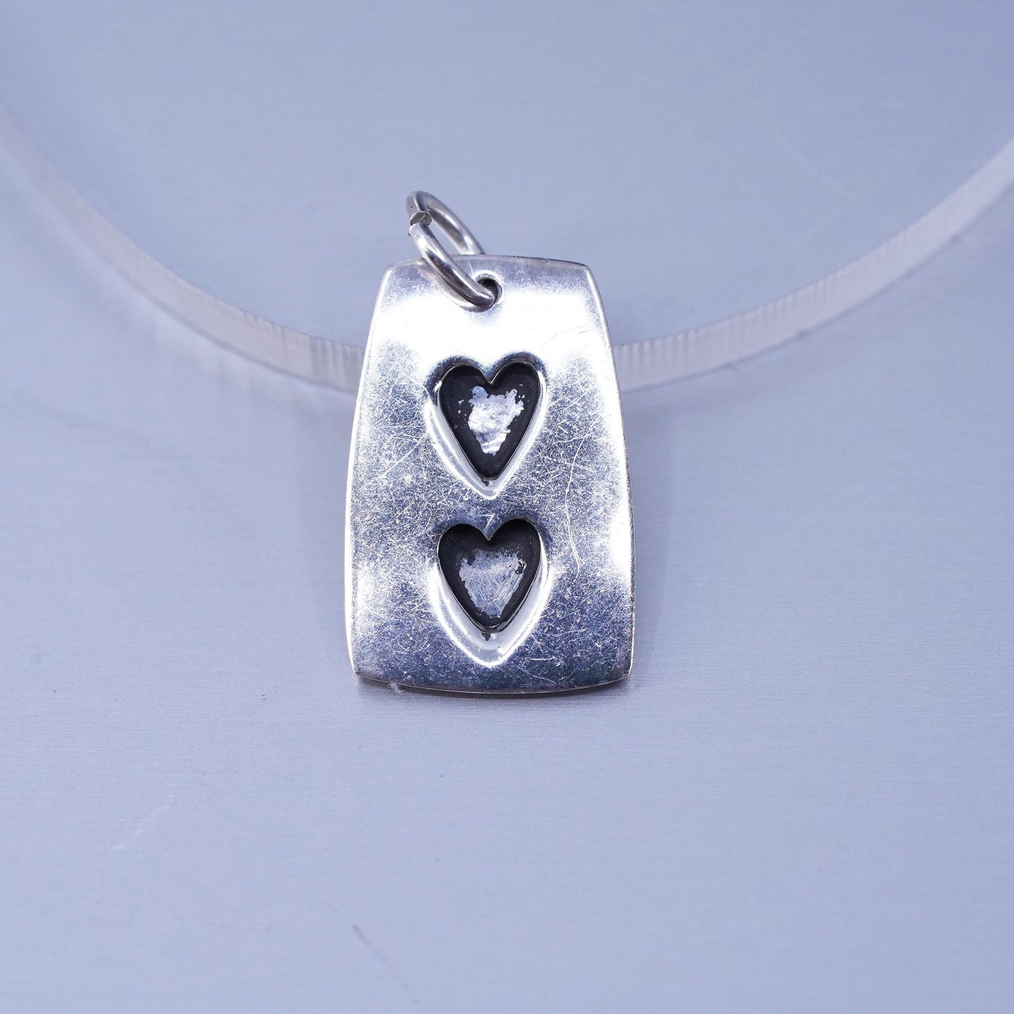 Vintage Mexican sterling 925 silver heart charm pendant