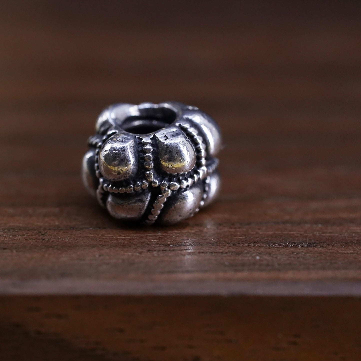 Vintage ALE Sterling 925 silver handmade charm pendant with peridot